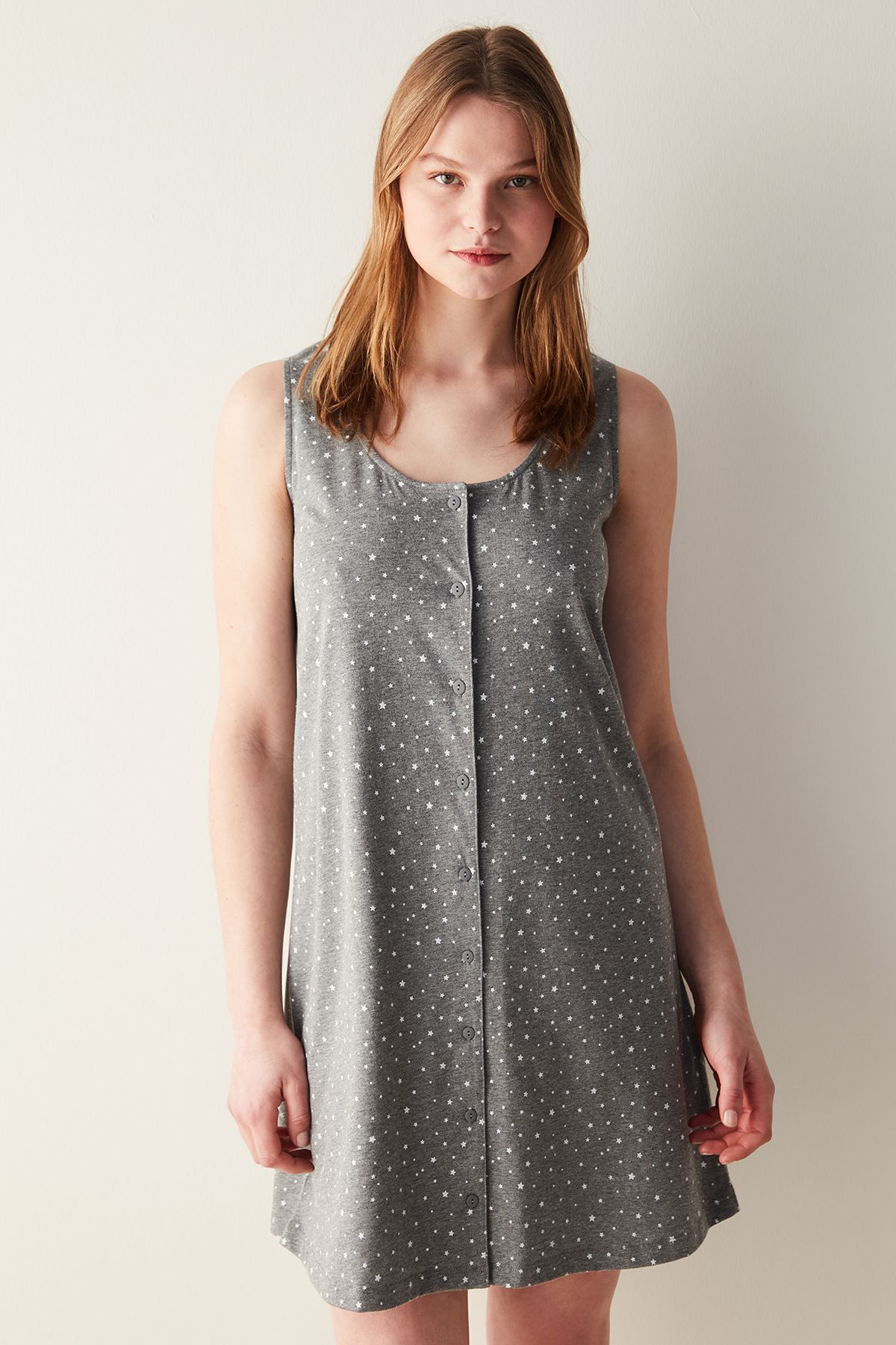 Penti-Mama Printed Gray Nightgown 1