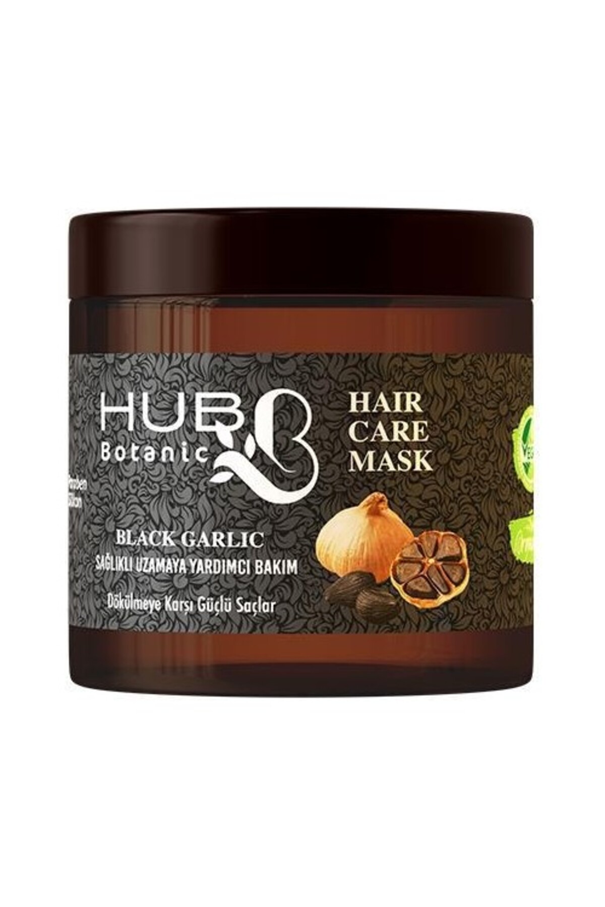 Hubb Botanic Siyah Sarımsaklı Silikonsuz Vegan Saç Maskesi 500 ml — 8683027476274