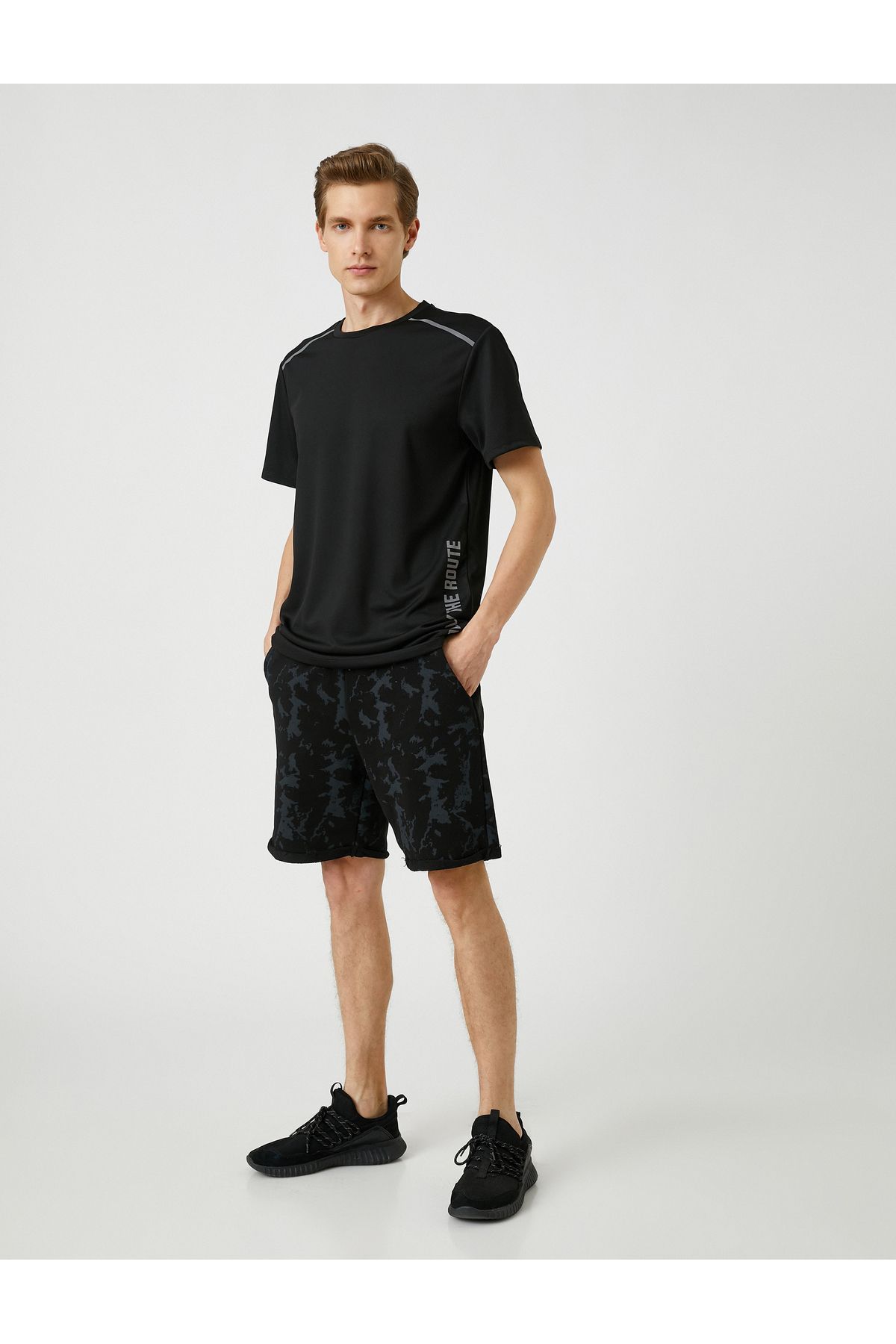Koton-Baumwoll-Shorts mit Camouflage-Print – Schnürung, Taille und Tasche 2