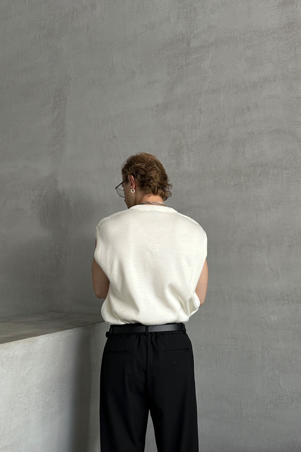 جلیقه بافت مردانه V NECK اورجینال HYMAN