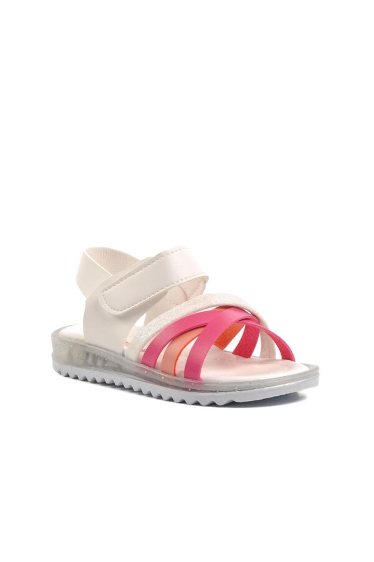 Aspor-B White Fuchsia Pink Baby Sandals 3