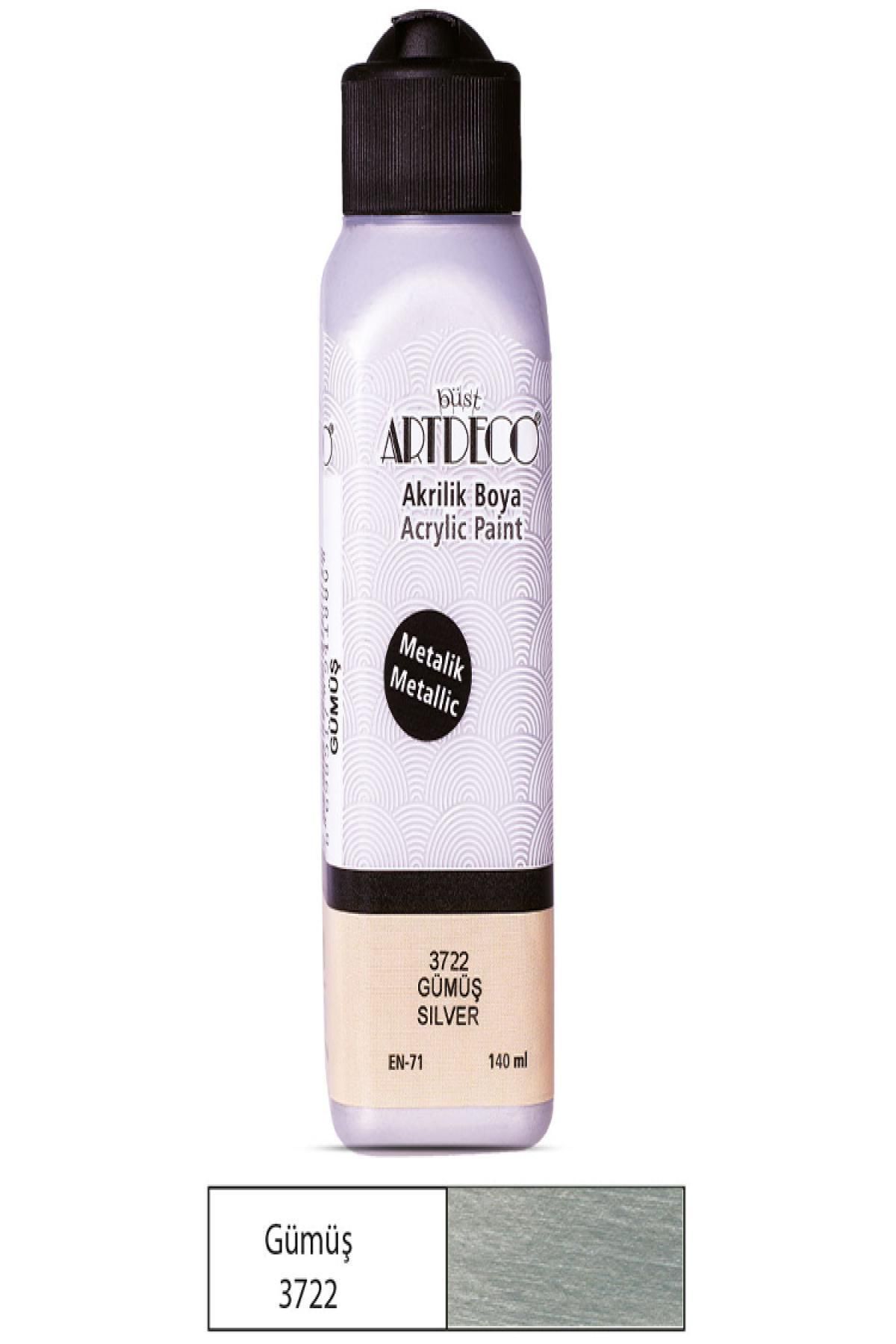 Nextpage Artdeco Metalik Akrilik Boya 140 Ml Gümüş Y 071R 3722