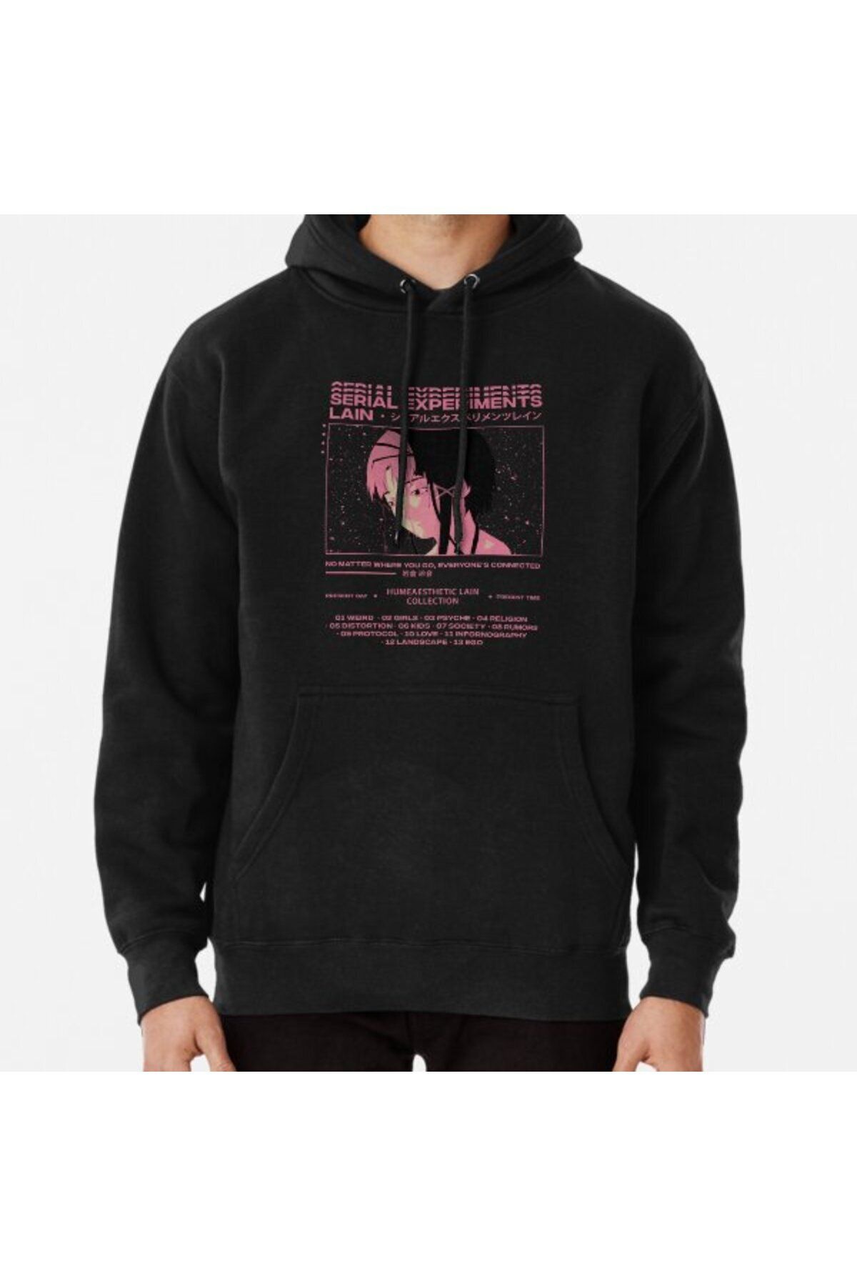 exans moda-Serial Experiments Lain Aesthetic Printed Sweatshirt 1