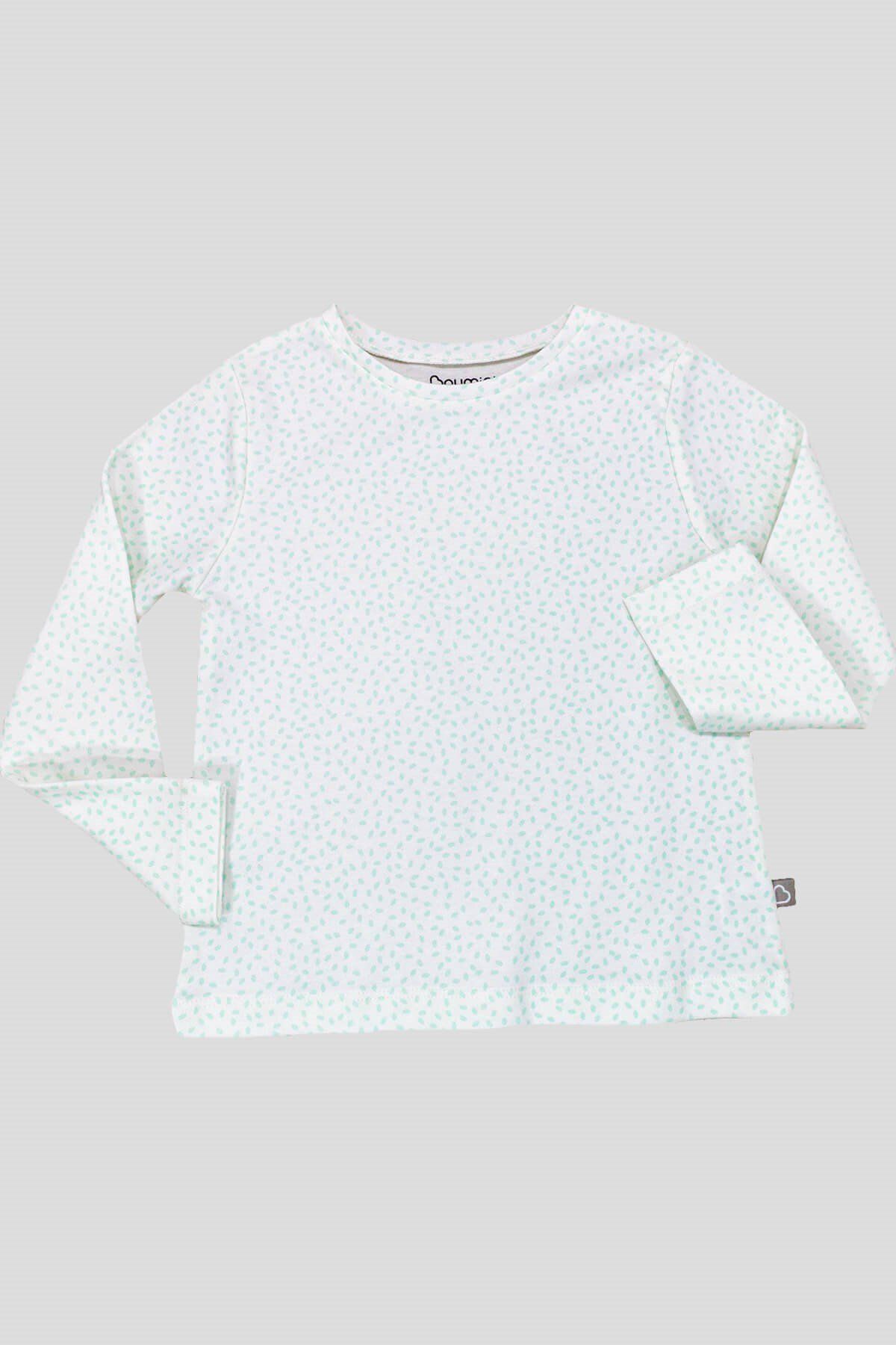 Boumini-Baby And Kids Pajama Set Leaves Mint 3