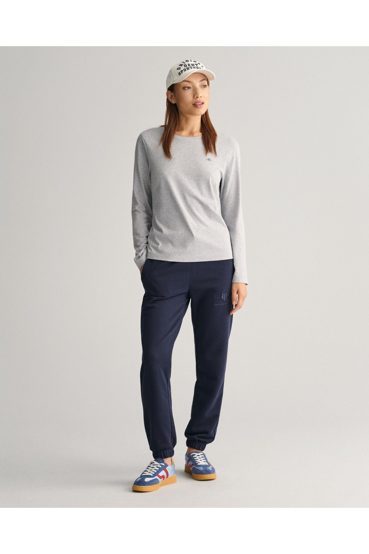 Kadın Lacivert Regular Fit Logolu Eşofman Altı - 5