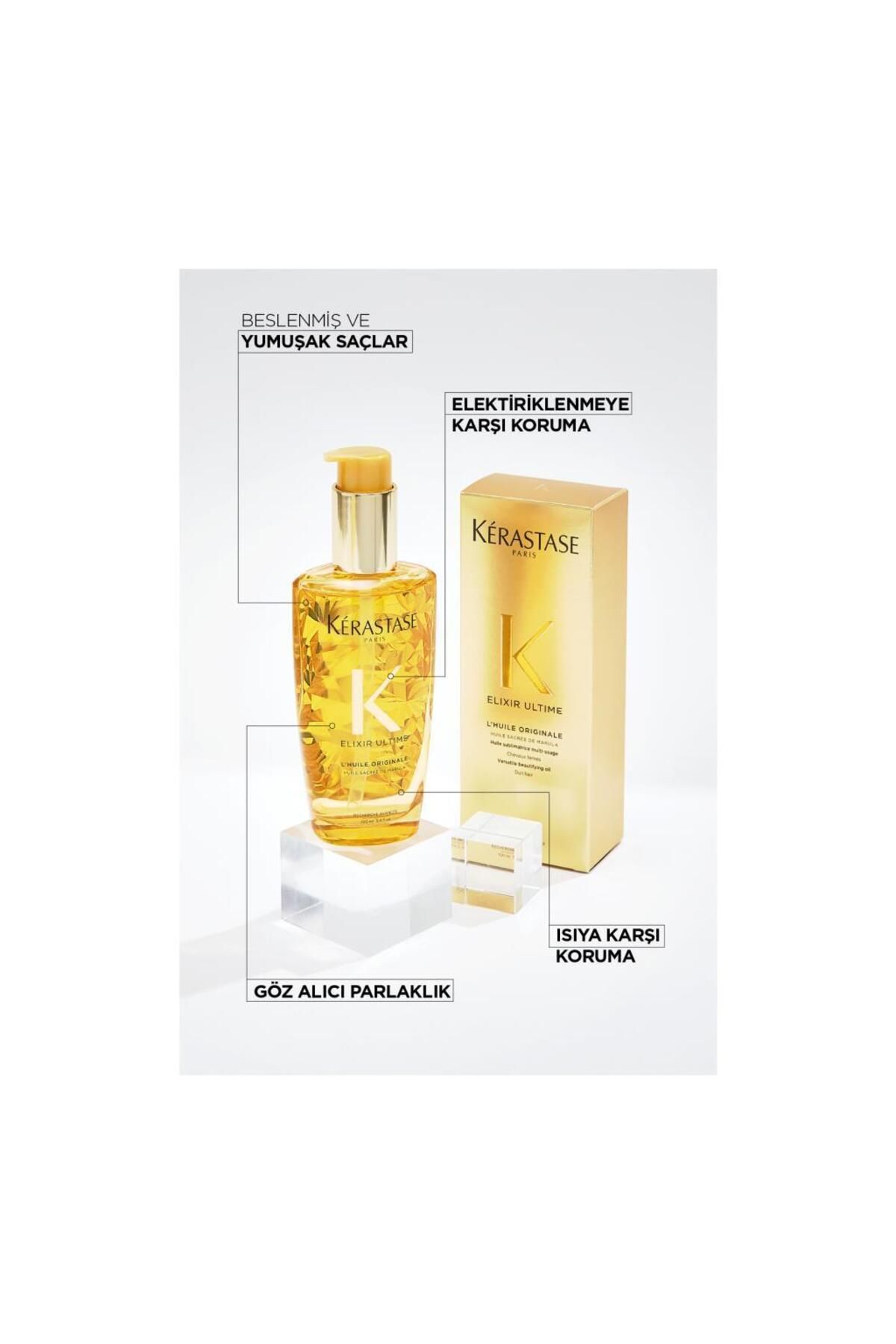 Kerastase Ultime Elixir Mat Saçlar Için Çok Yönlü Saç Bakım Yağı 100ml-3