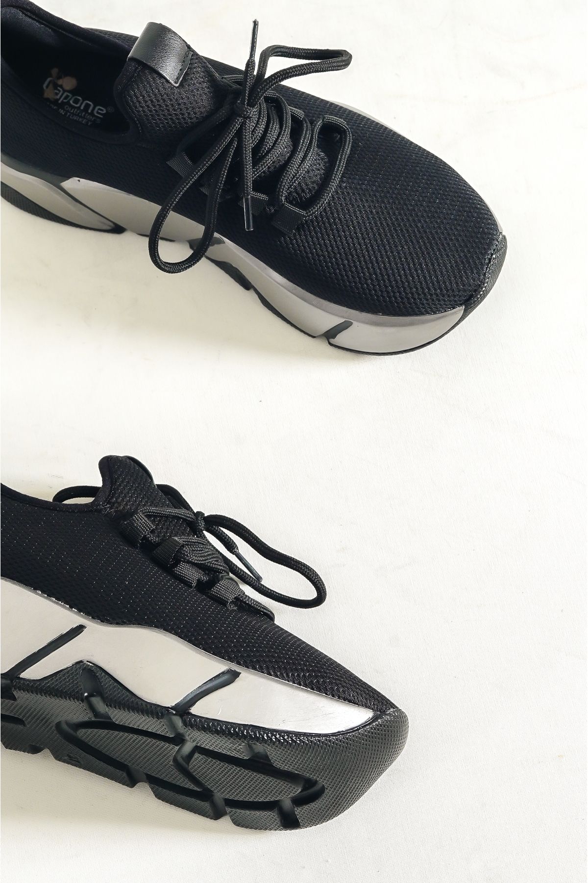 اسنیکر مشکی زنانه کفش ورزشی اورجینال Capone Outfitters