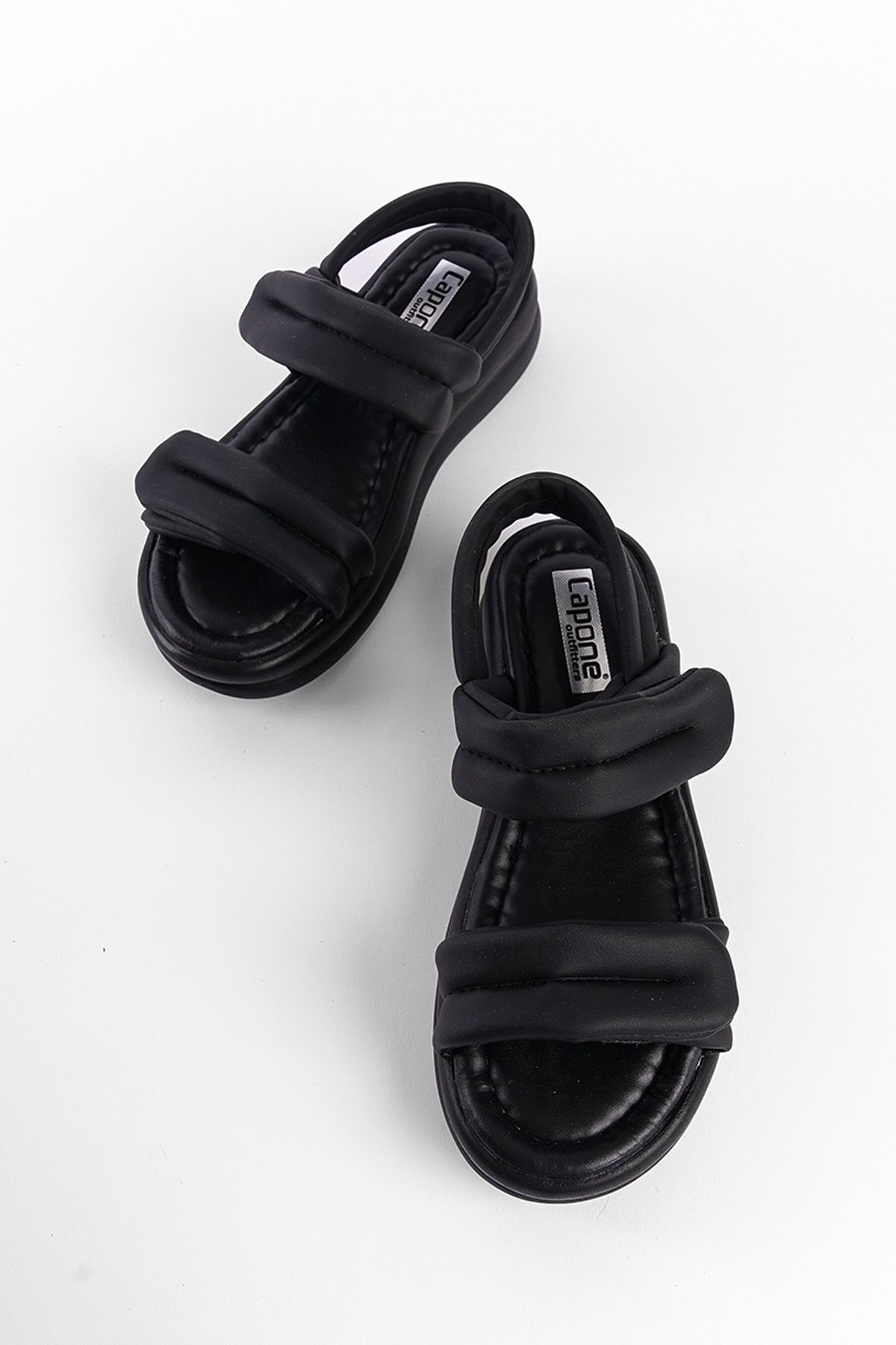 صندل مشکی زنانه های مبتنی بر راحتی Capone Outfitters