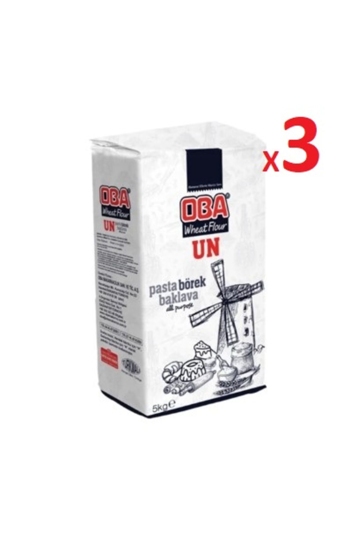 OBA Un Pasta Borek 3 X 5 Kg