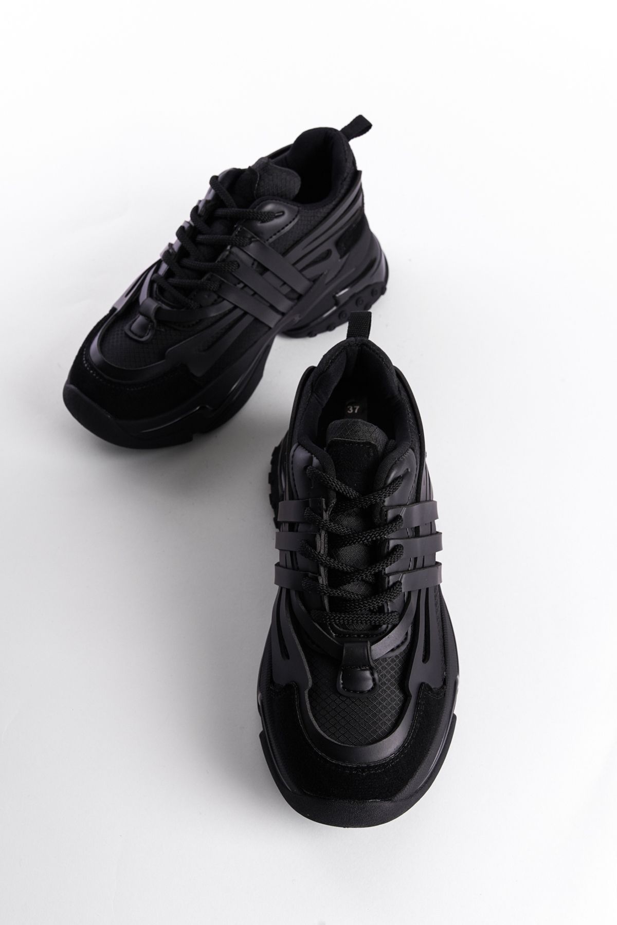 اسنیکر مشکی زنانه کفش ورزشی اورجینال Capone Outfitters