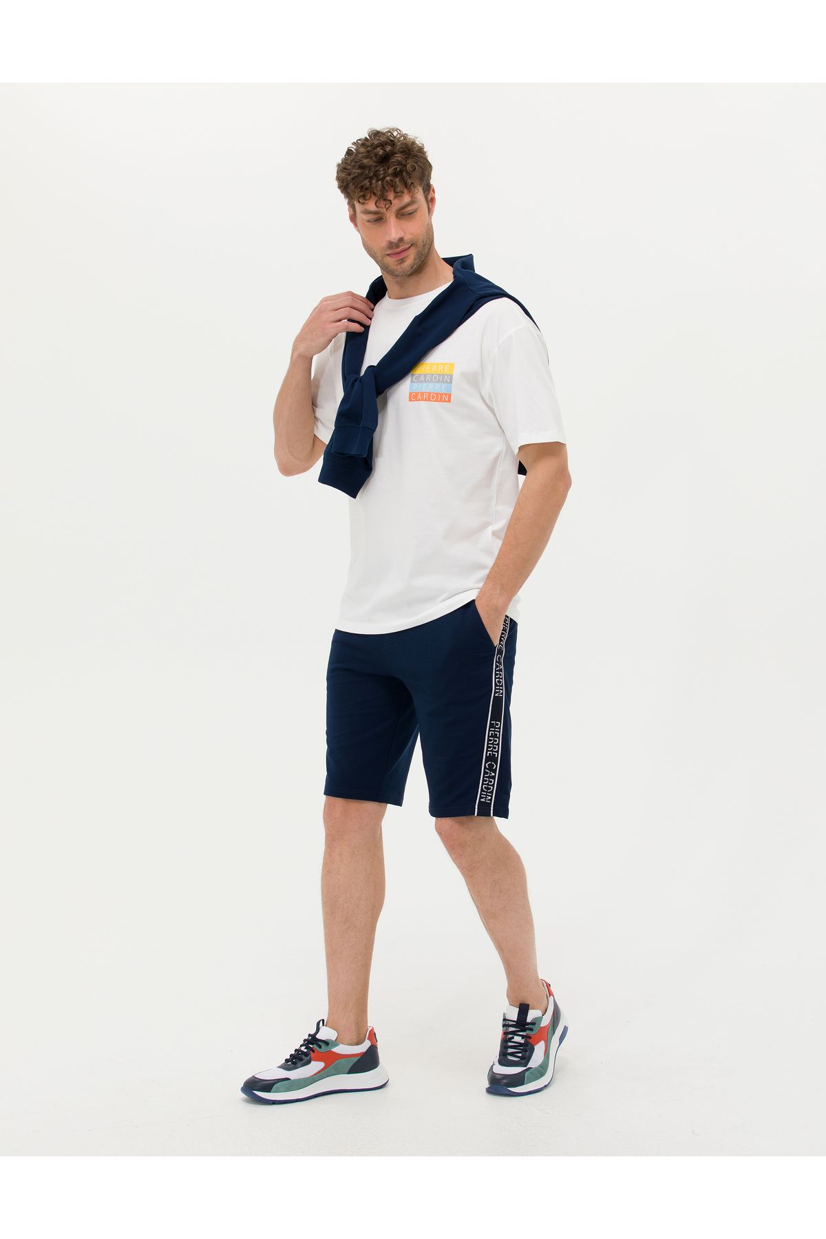 Lacivert Slim Fit Örme Şort 50264571-VR033 - 3