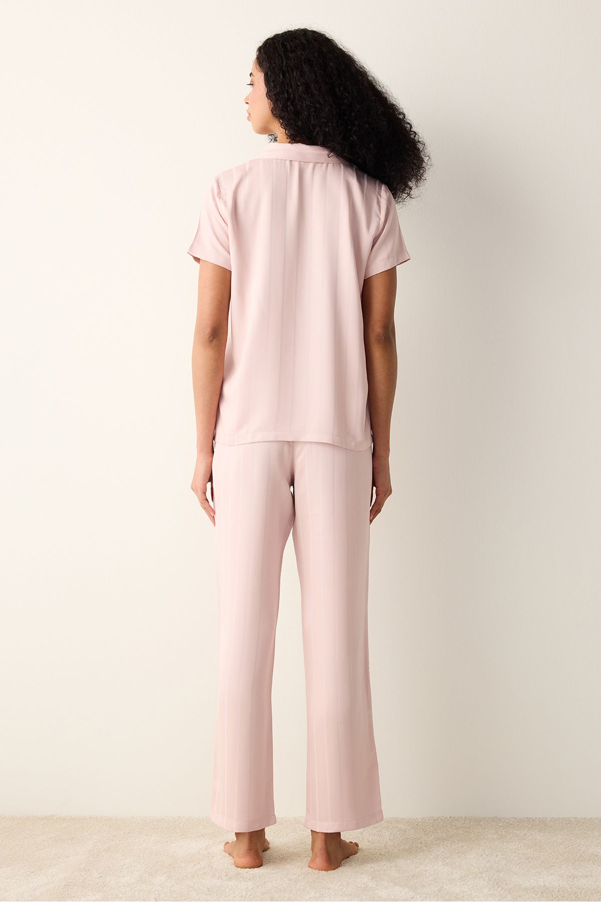 Penti-Pink marGot Satin Shirt and Pants Pajama Set 4