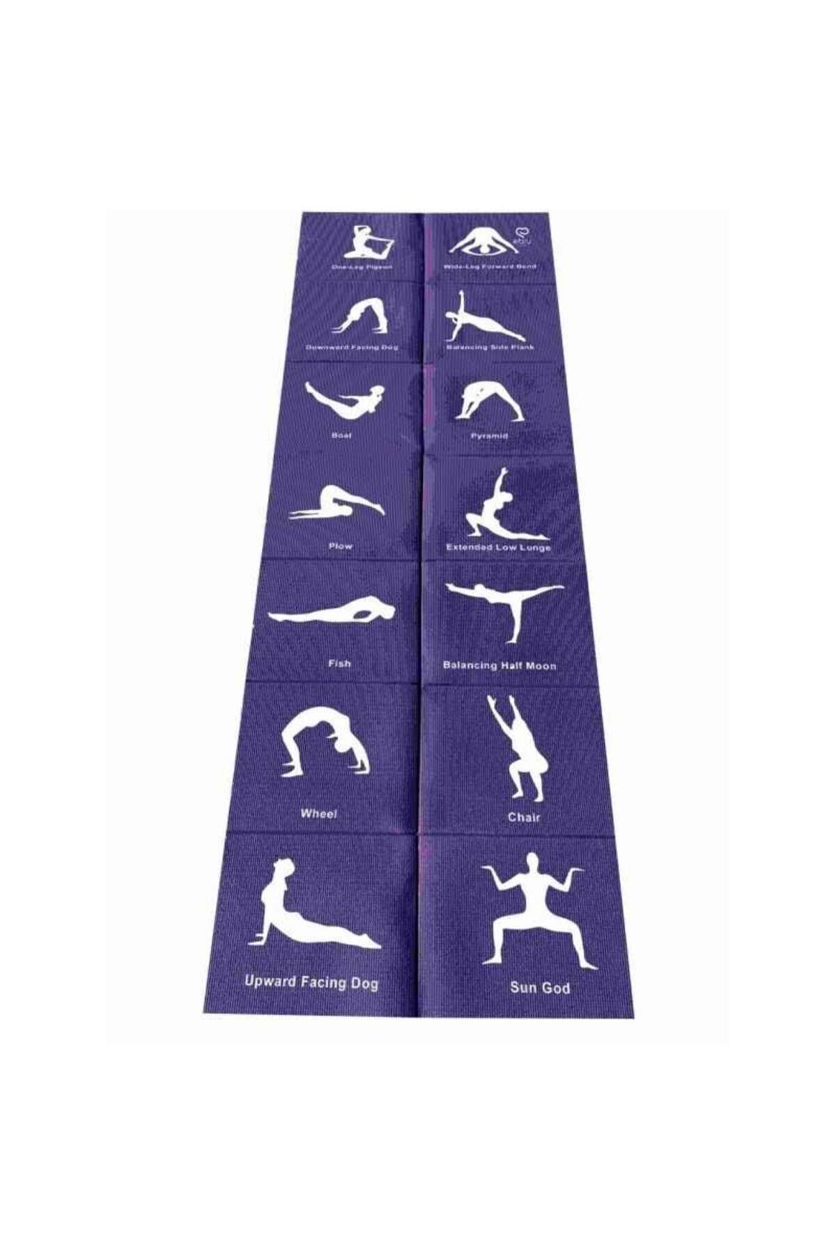 Ebruli Ebru Mor Katlanır Egzersiz Minderi