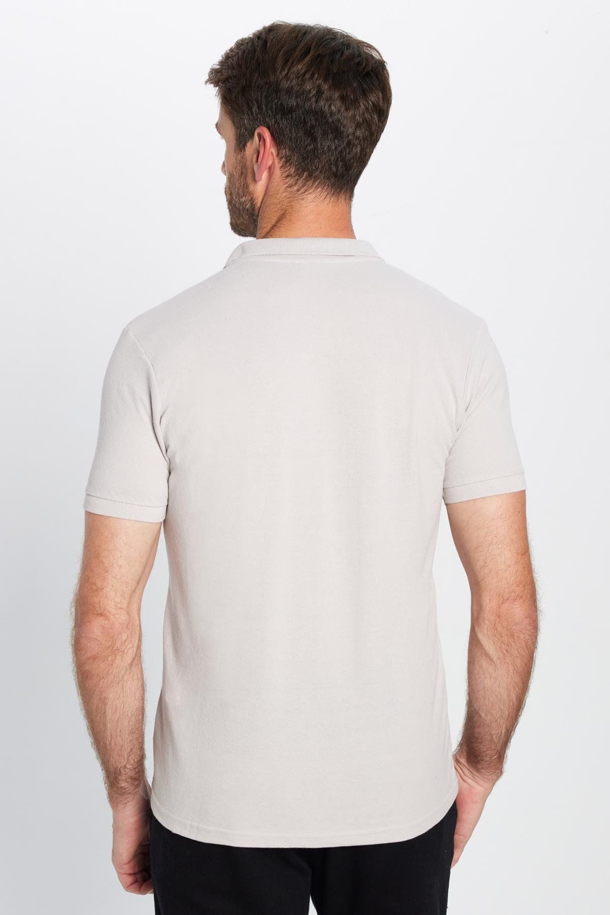 Tudors-Tricou cu guler polo pentru bărbați, slim fit, bumbac, textura moale, țesătură respirabilă. 5