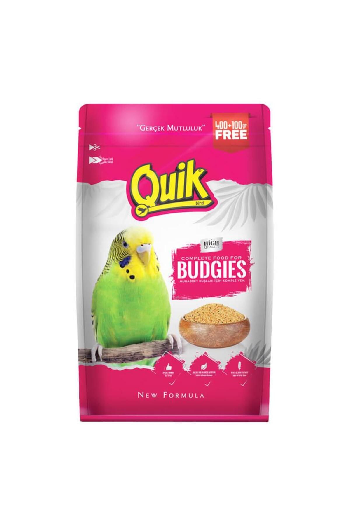 Quik Muhabbet Kuşu Yemi 500 Gr %25 Bedava 400+100 Gr