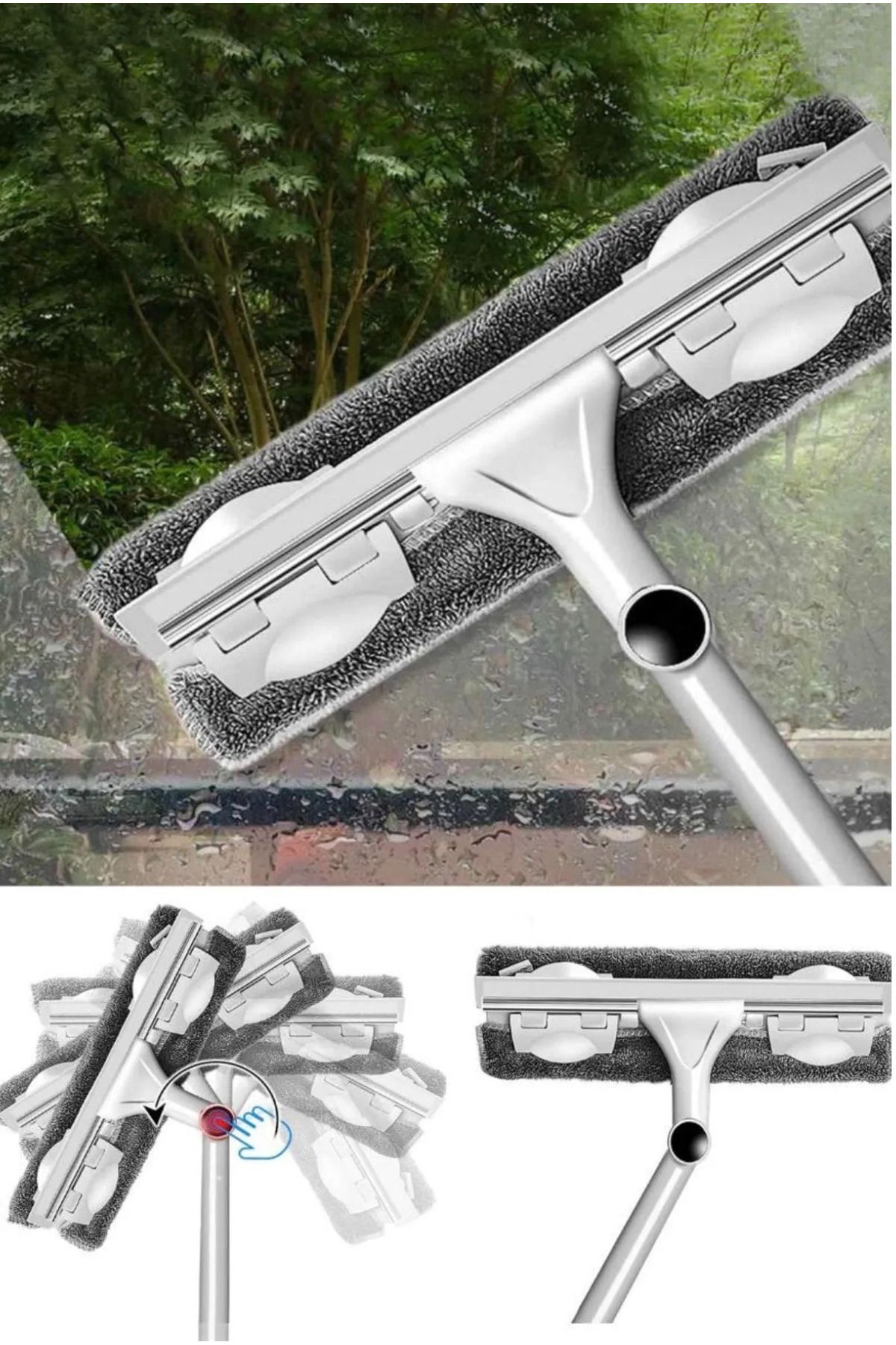 teknotrust Pratik mikrofiber cam silme mopu, kolay ve etkili temizlik sağlar
