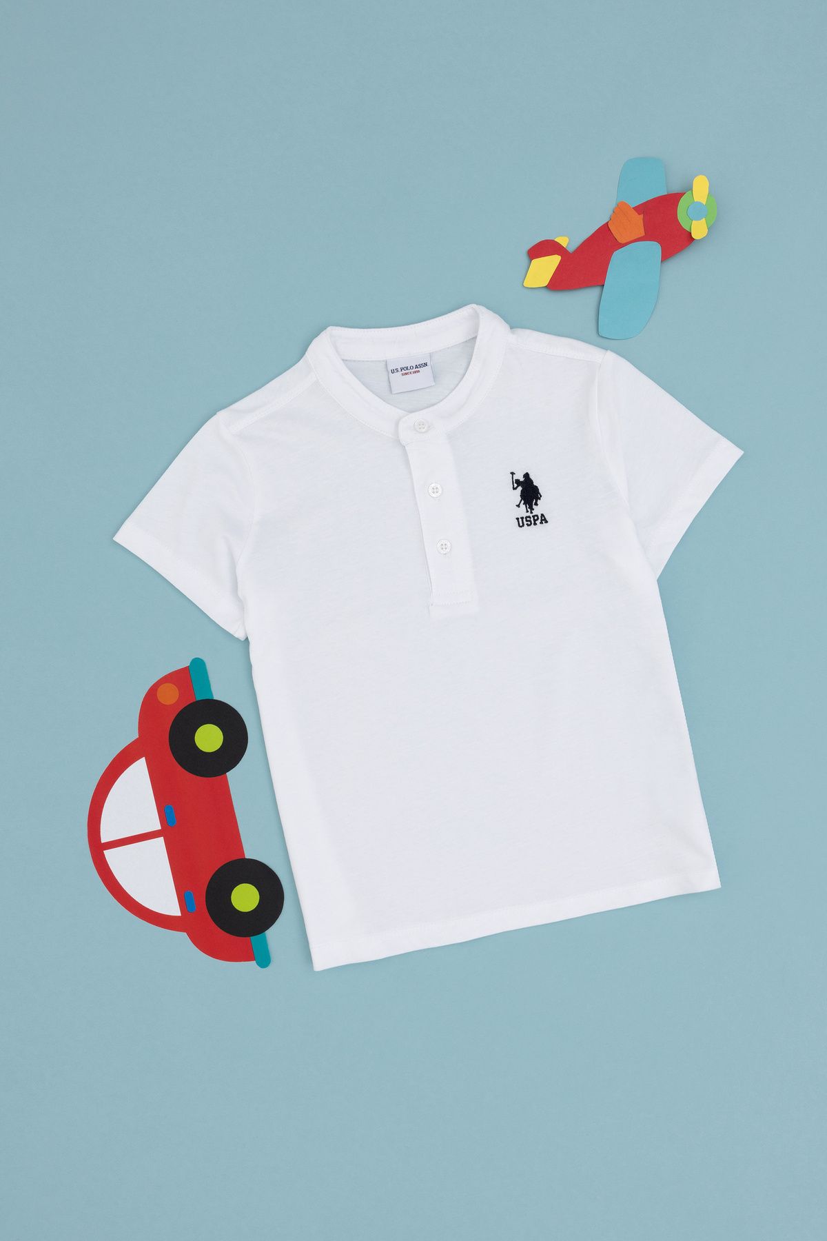 U.S. Polo Assn.-تي شيرت أبيض أساسي للأولاد 50295504 -VR013 3