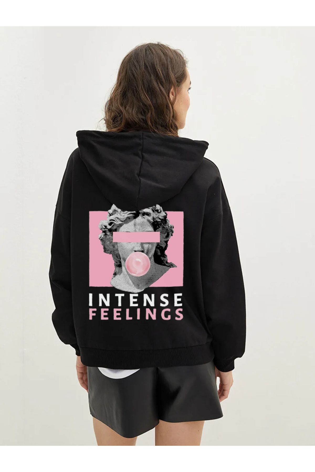 M&A ONE PİECE Aesthetic Intense Feelings Baskılı kapüşönlü Sweatshirt