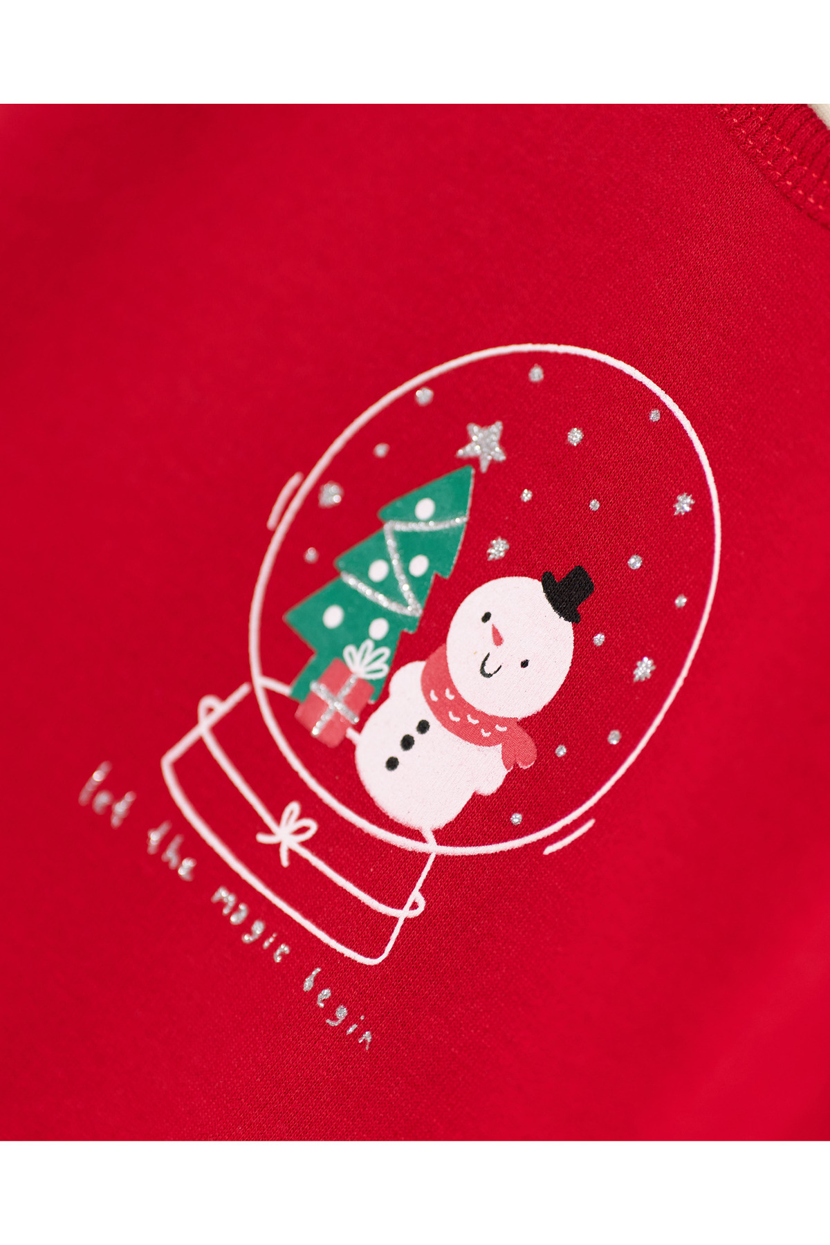 Minipodyum Çam Ağacı Baskılı Bandanalı Tüllü Alttan Çıtçıtlı Bebek Yılbaşı Kıyafeti Kız Body fotoğrafı 2 (önizleme)