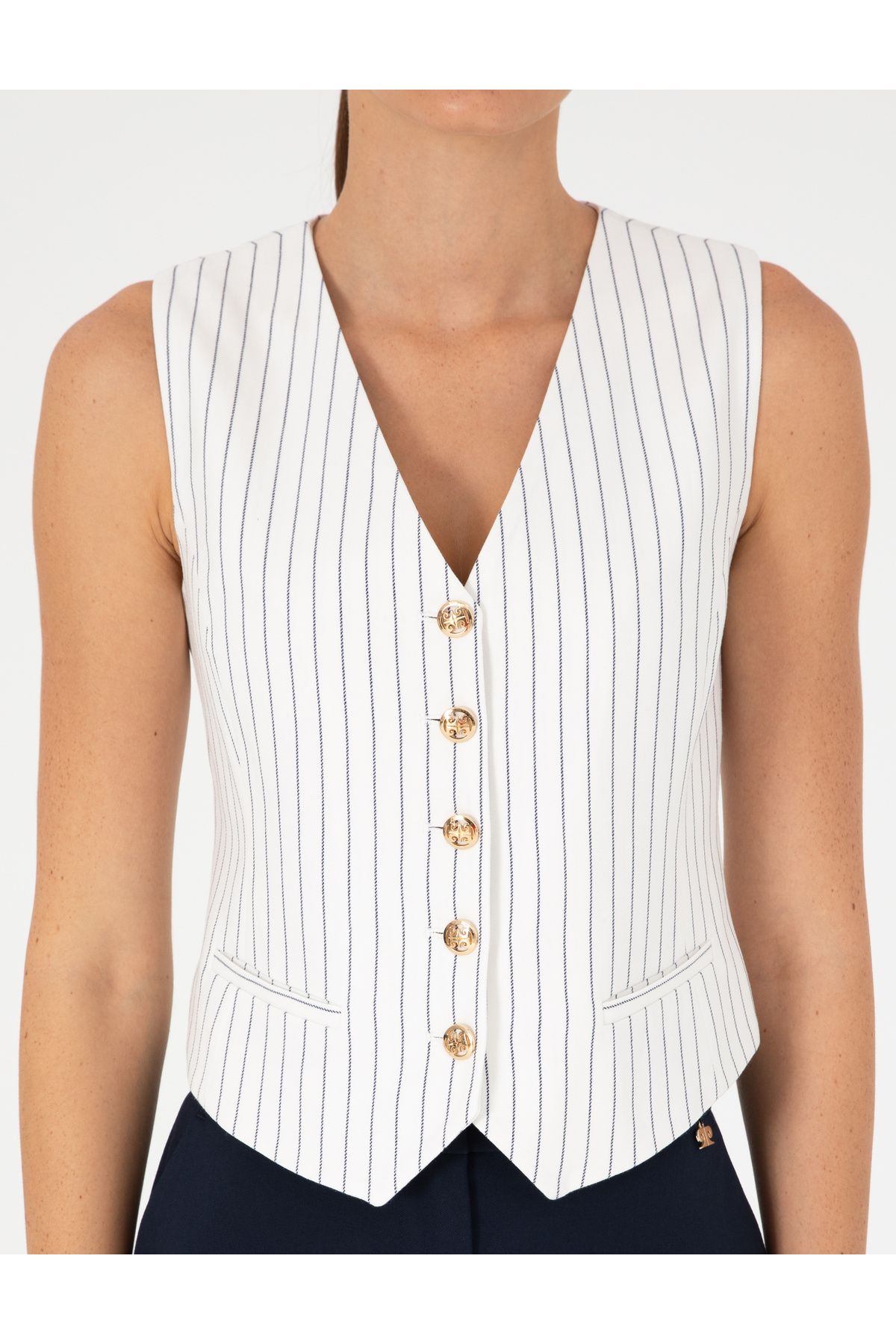 Pierre Cardin-Ecru Crop Top Vest 50292671 -Vr019 6