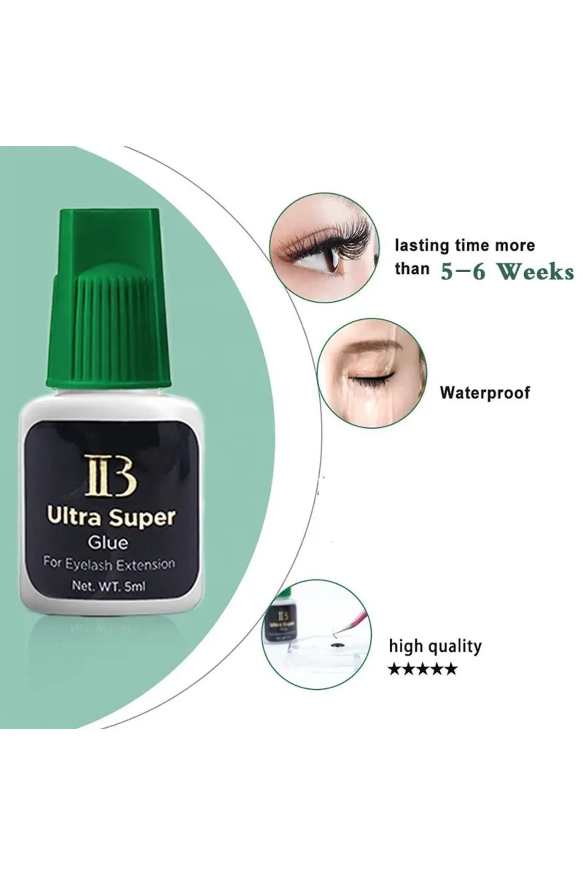 Fontenay-Ib Ultra Super Glue 5 Ml Silk Eyelash Adhesive, Eyelash Glue 1