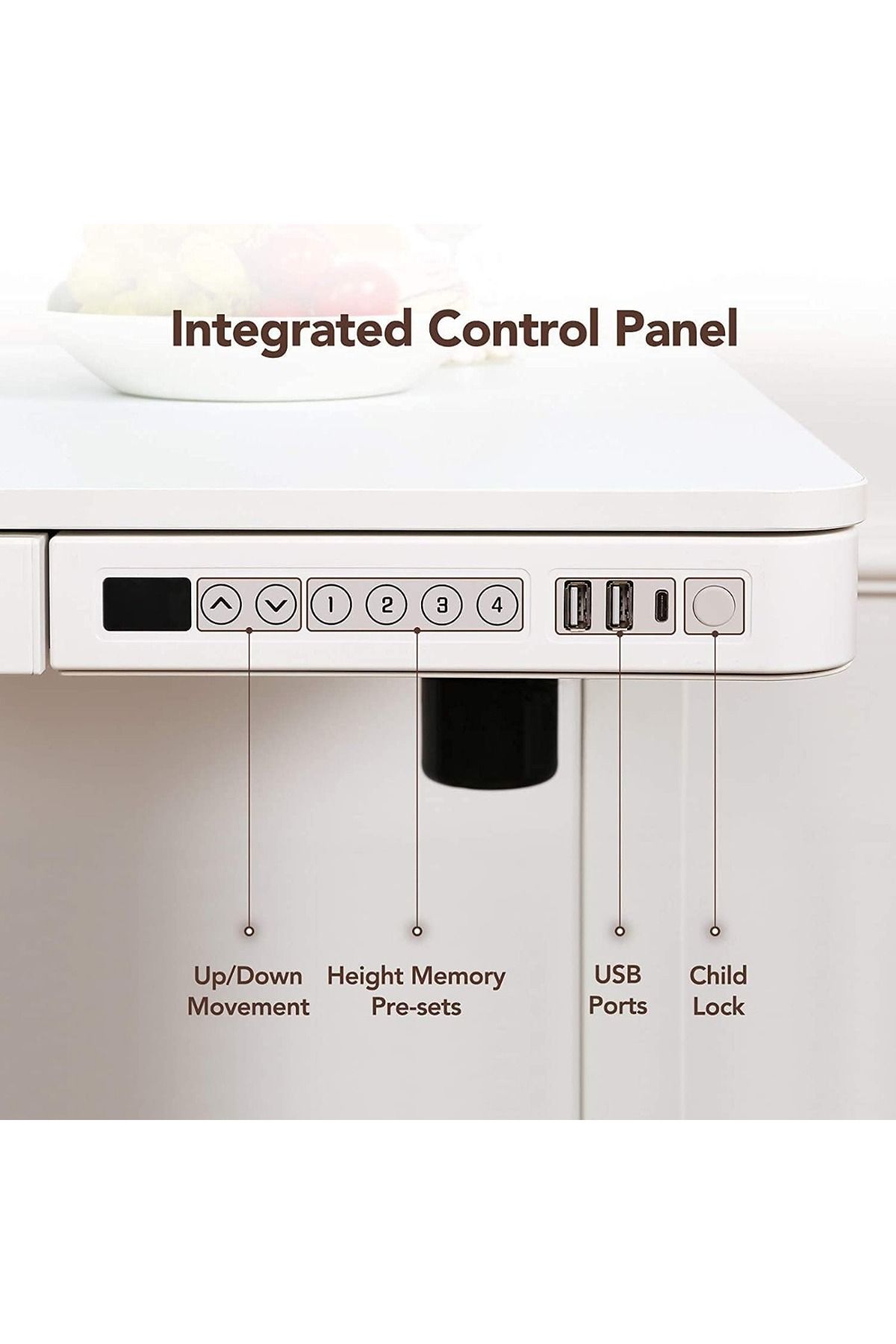 Mahmayi-Flexispot ET-118W All In One Height Adjustable Standing Desk With USB Charging - White 6