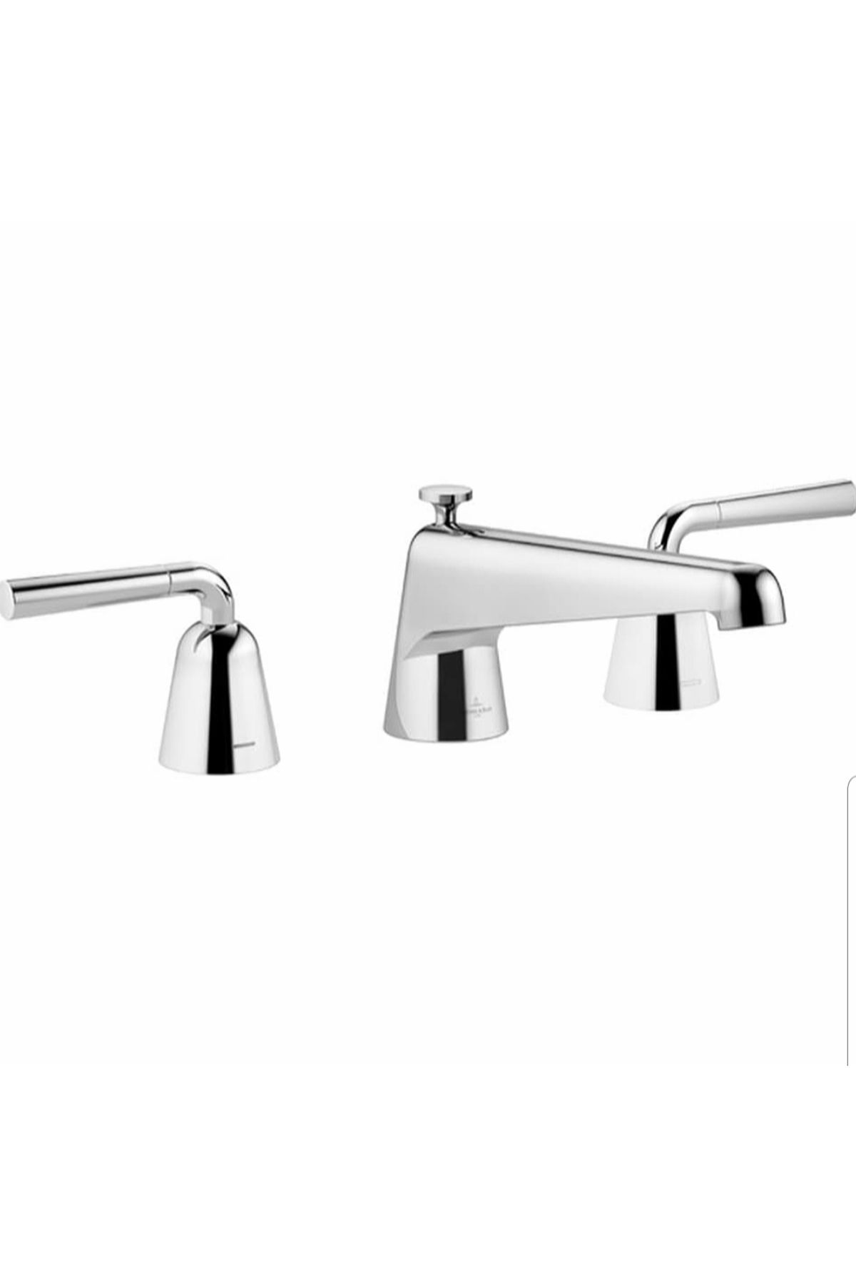 Villeroy & Boch-Sink Faucet 3 Holes with Automatic Stopper, Chrome/Matte Black, Dornbracht Faucet 3