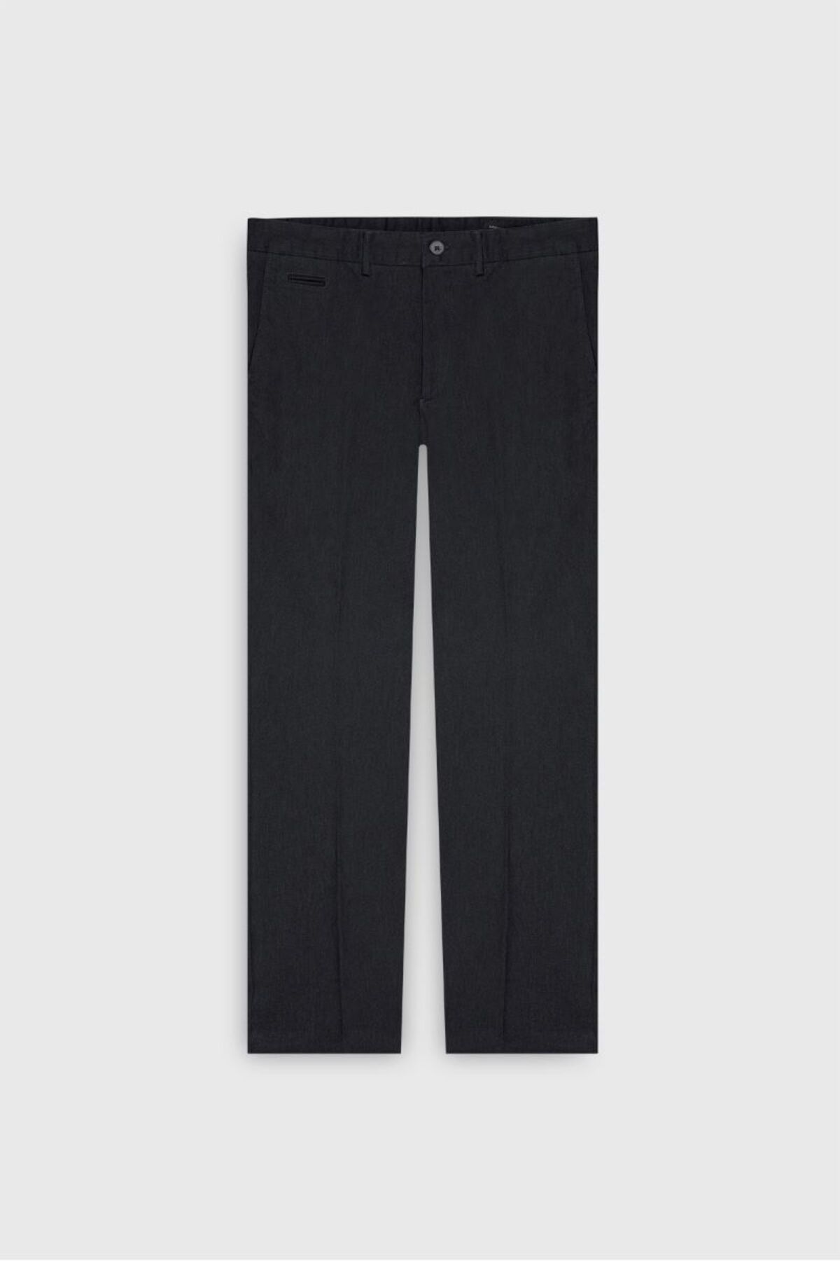 Comfort Fit Rahat Kesim Pamuklu Esnek Diagonal Desenli Yan Cep Casual Lacivert Pantolon