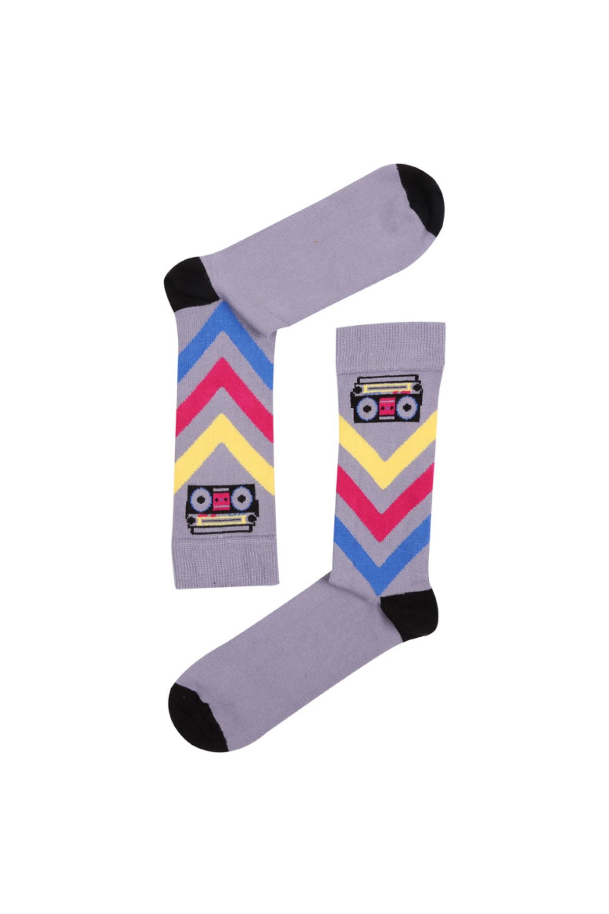 جوراب چند رنگ مردانه جورابهای خاکستری GRY اورجینال The Socks Company
