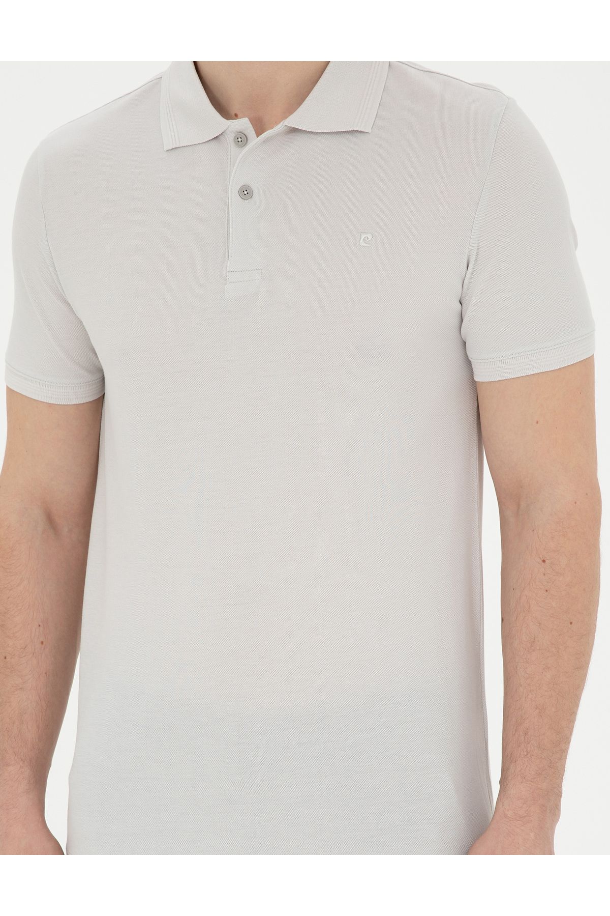 Pierre Cardin-Tricou de bază slim gri deschis 50291625 -VR001 6