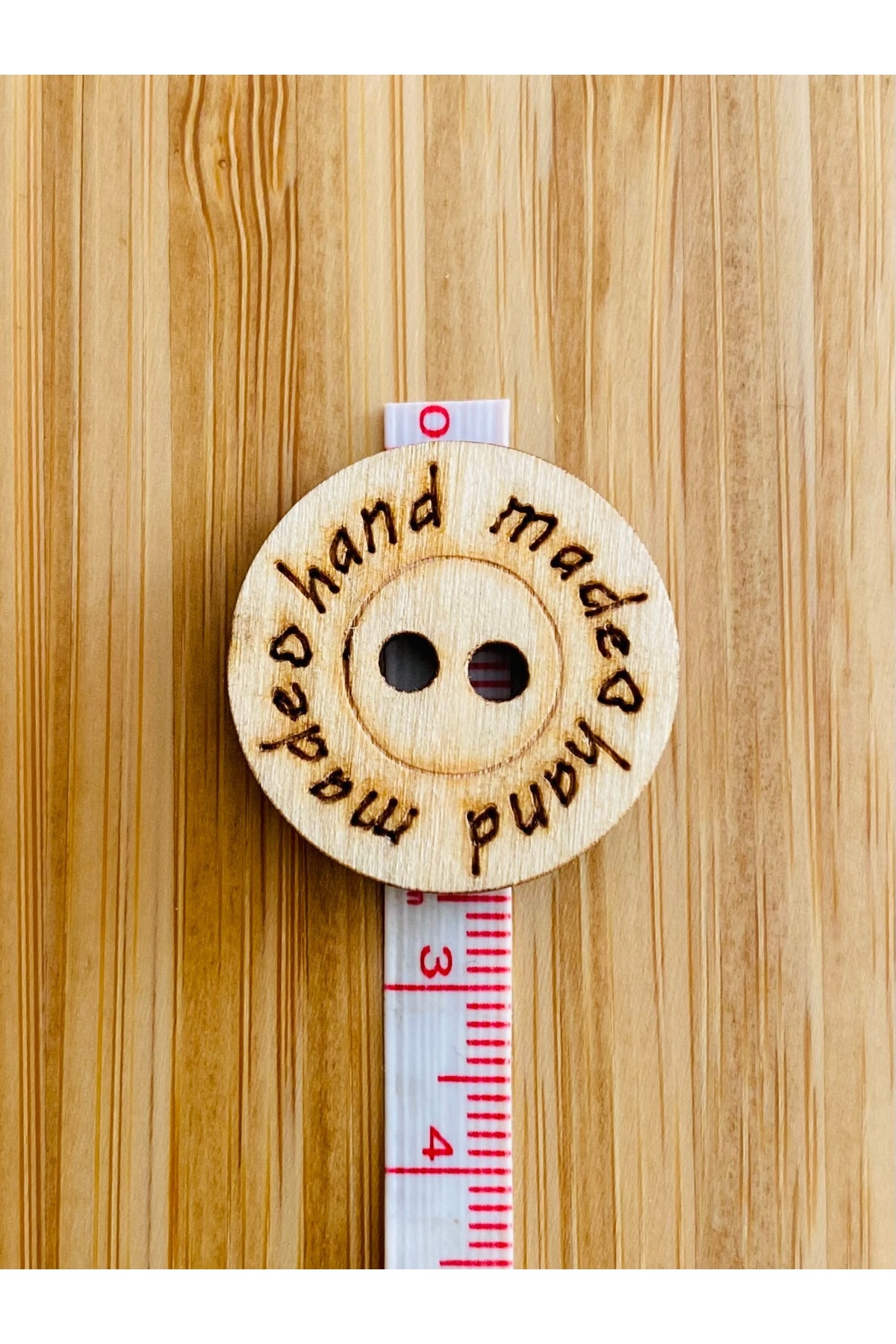 Kartopu-Hand made inscribed Wooden Button. 25mm. 5 pcs. Coat, Overcoat, Jacket, Cardigan and Vest Button. 3