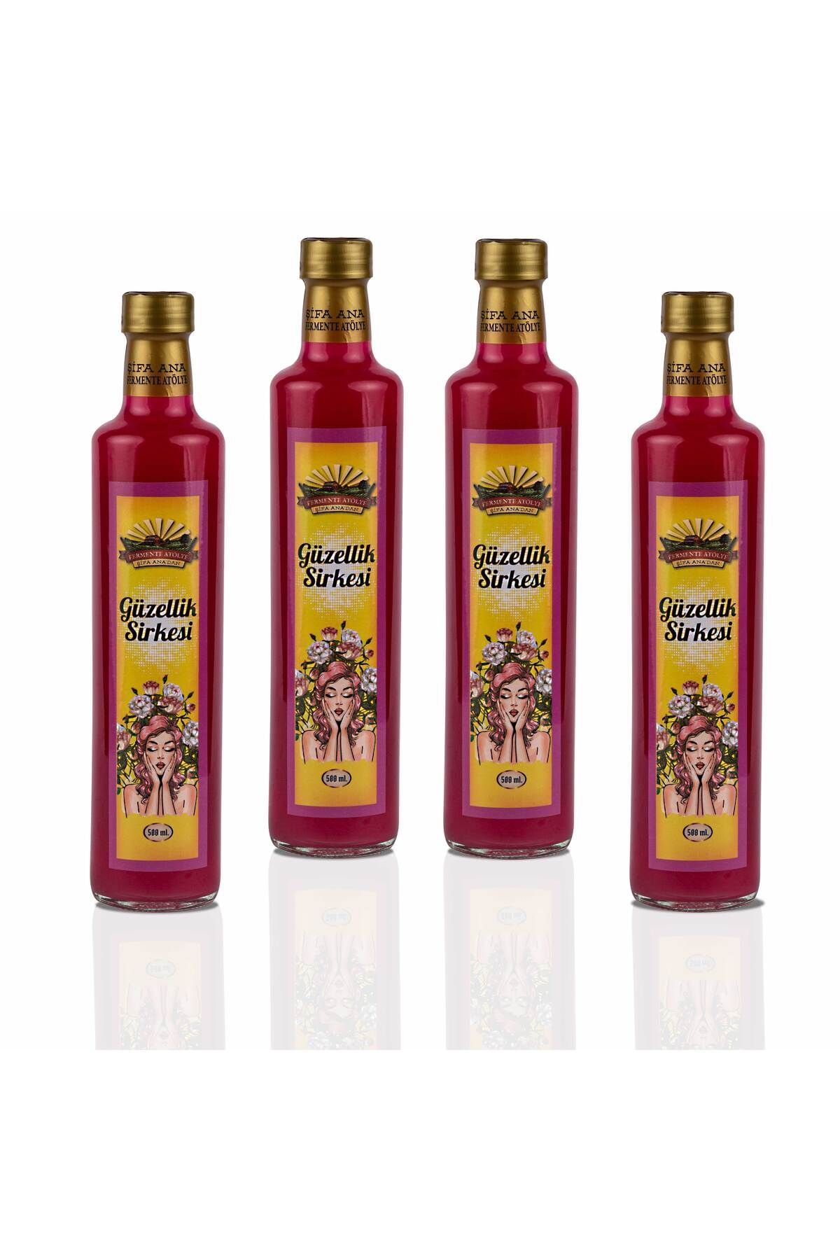 ŞİFA ANA Fermente Güzellik Sirkesi 500 Ml X4 (4 'lü Paket)
