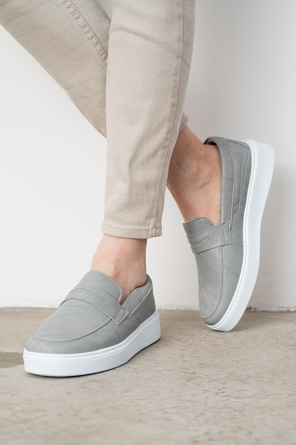 L.A Polo Erkek Günlük Buz Beyaz Renk Loafer Ayakkabı görsel 3