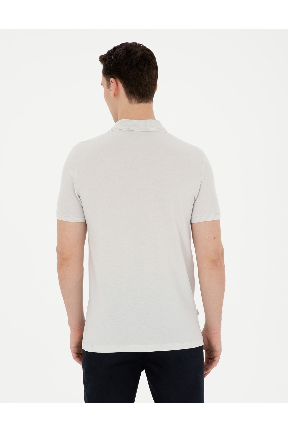 Pierre Cardin-Tricou de bază slim gri deschis 50291625 -VR001 5