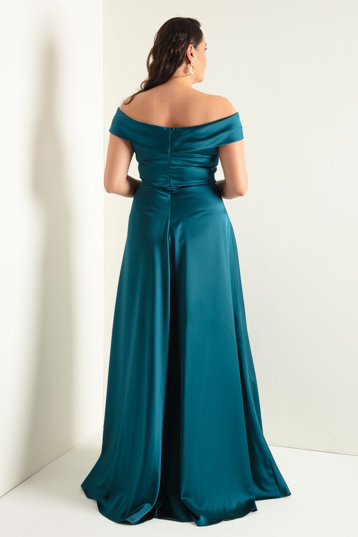Lafaba-Rochie de seară din satin și rochie de absolvire pentru damă 5