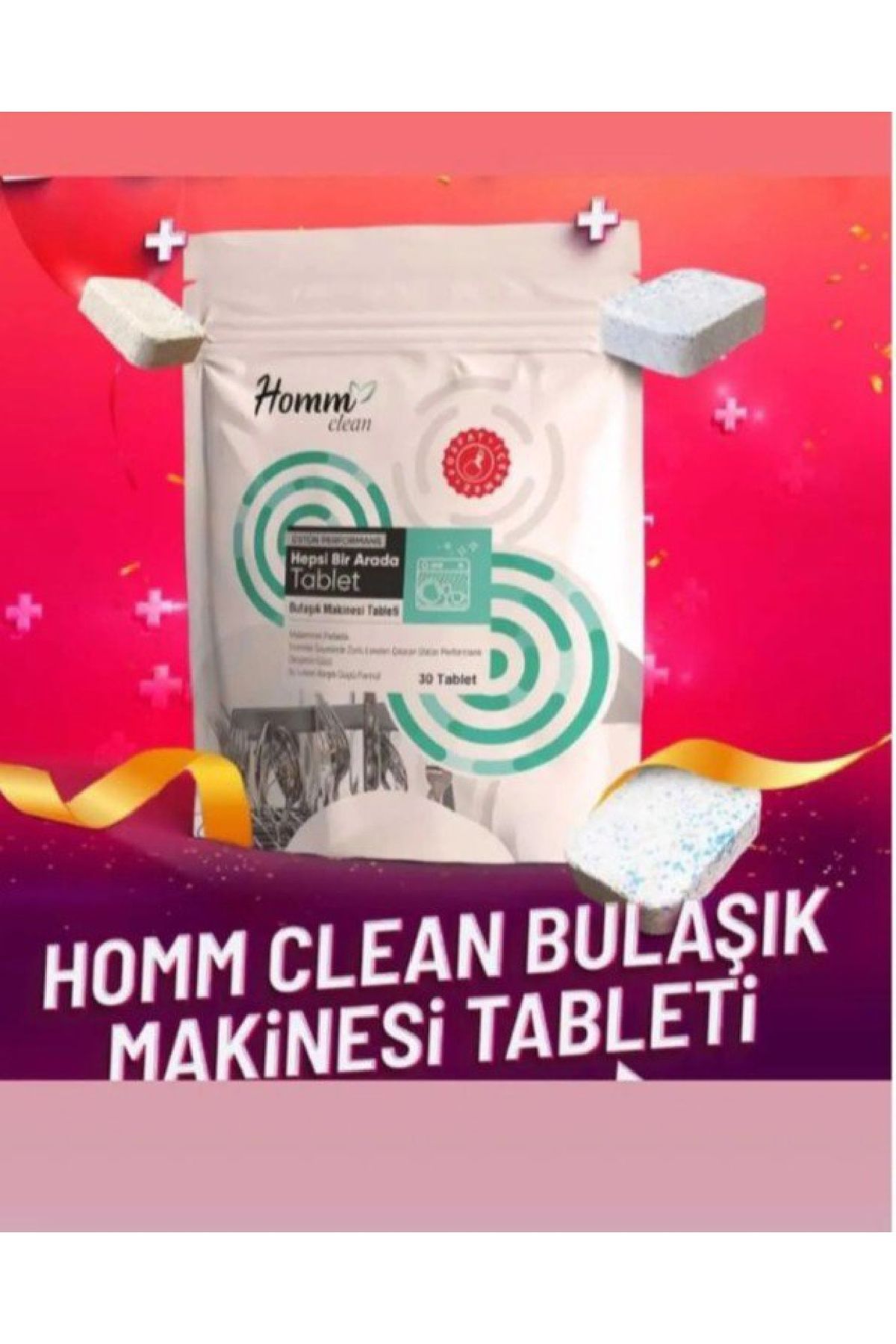 HOMM CLEAN BULAŞIK MAKİNASI TABLETİ 30 ADET