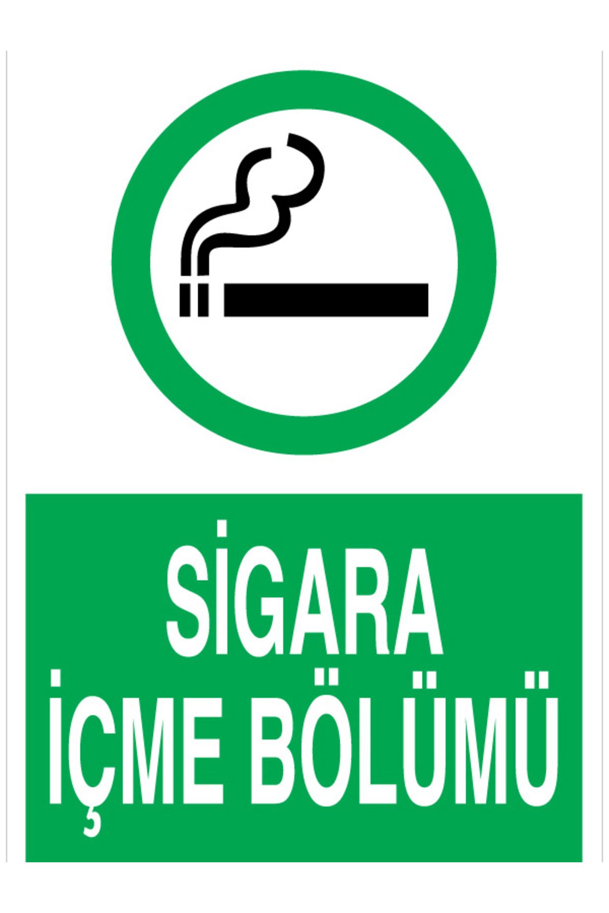 Uytab Sigara İçme Bölümü Uyarı Tabelası - 20x30 Alüminyum Kompozit Panel - SİG24