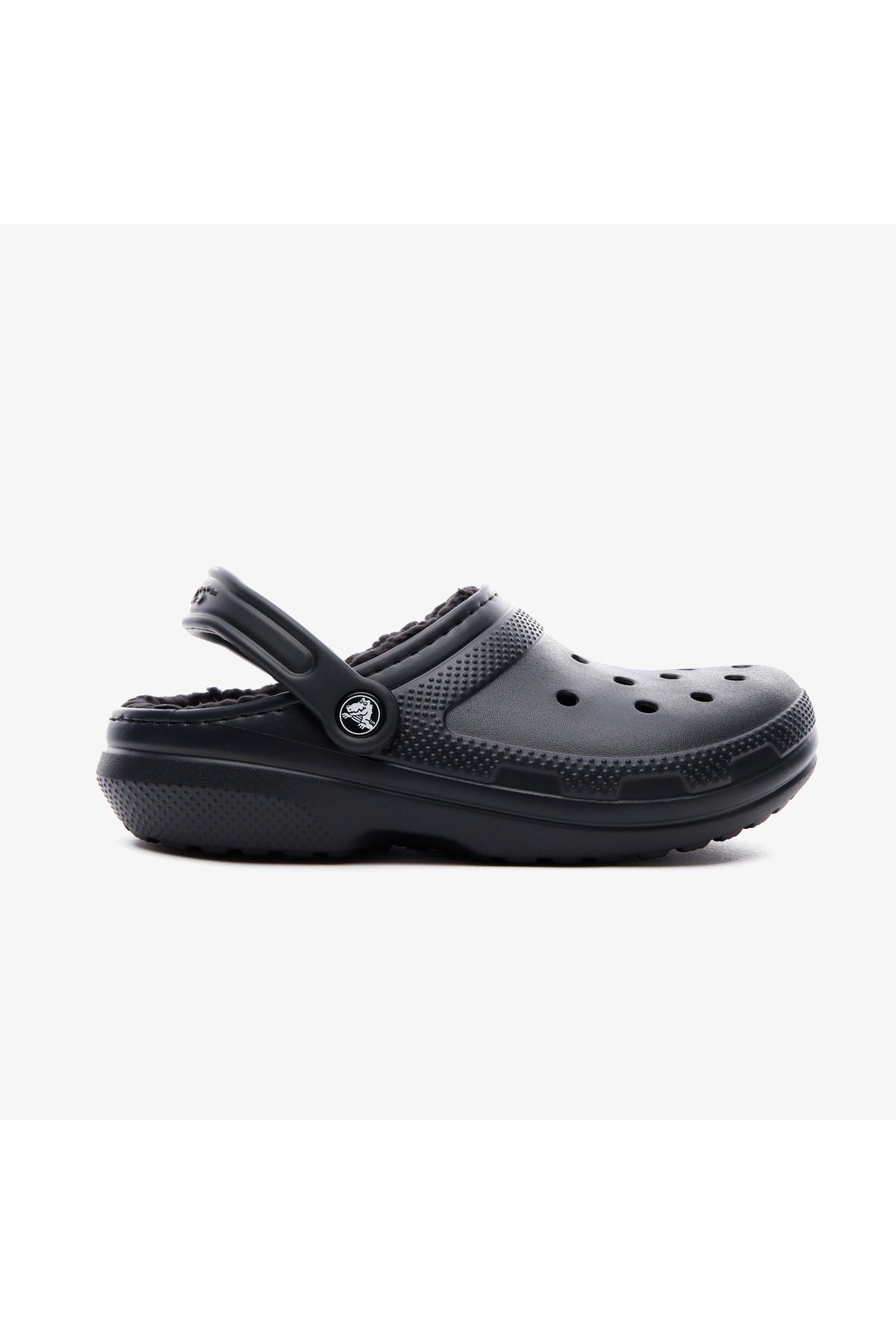 Crocs-Classic Lined Clog Unisex Black Slippers 3