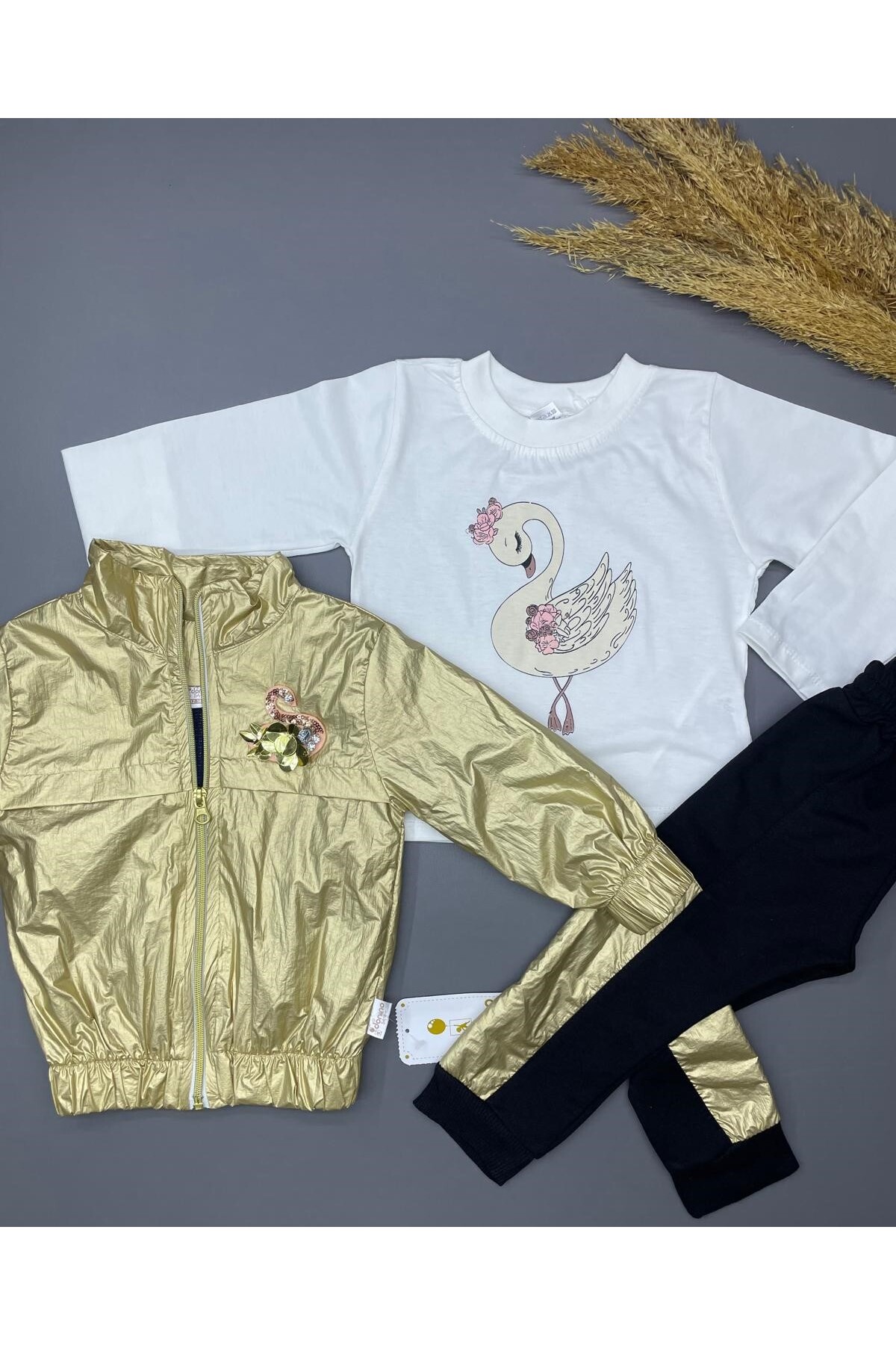 ZİMBOO KRİNKIL KUMAŞ KĞU AKSESUARLI YAĞMURLUK 3 LÜ TAKIM fotoğrafı 3 (önizleme)