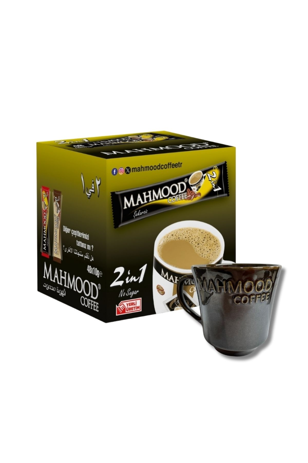 Mahmood Coffee 2'si 1 Arada Hazır Kahve 48 Adet Kupa Bardak