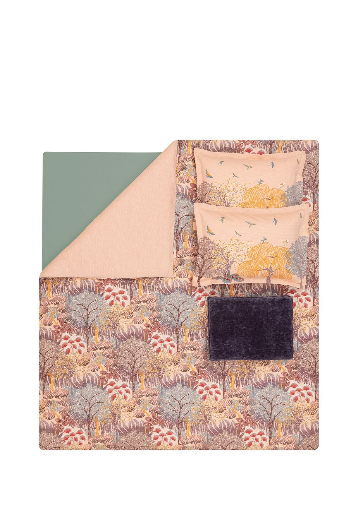 Yataş-Inell Single 4-Piece Bedding Set with Blanket - Salmon 4