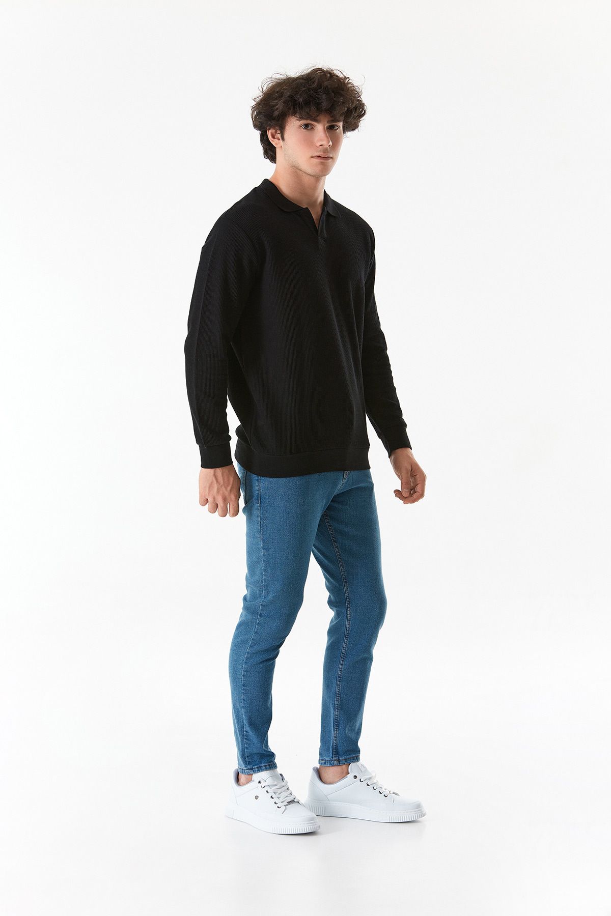Fulla Moda-Zippered Straight Jean Trousers 3