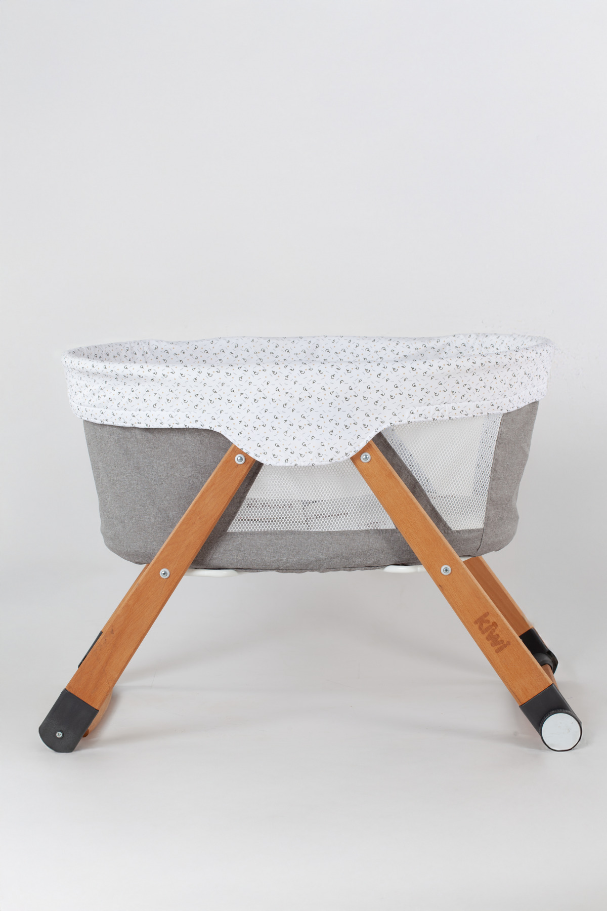 Kiwi Sleeper Anne Yanı Beşik, Portatif, Sallanır, Katlanır, Tekerlekli Bebek Beşiği - Luna Desen Vizon fotoğrafı 2 (önizleme)