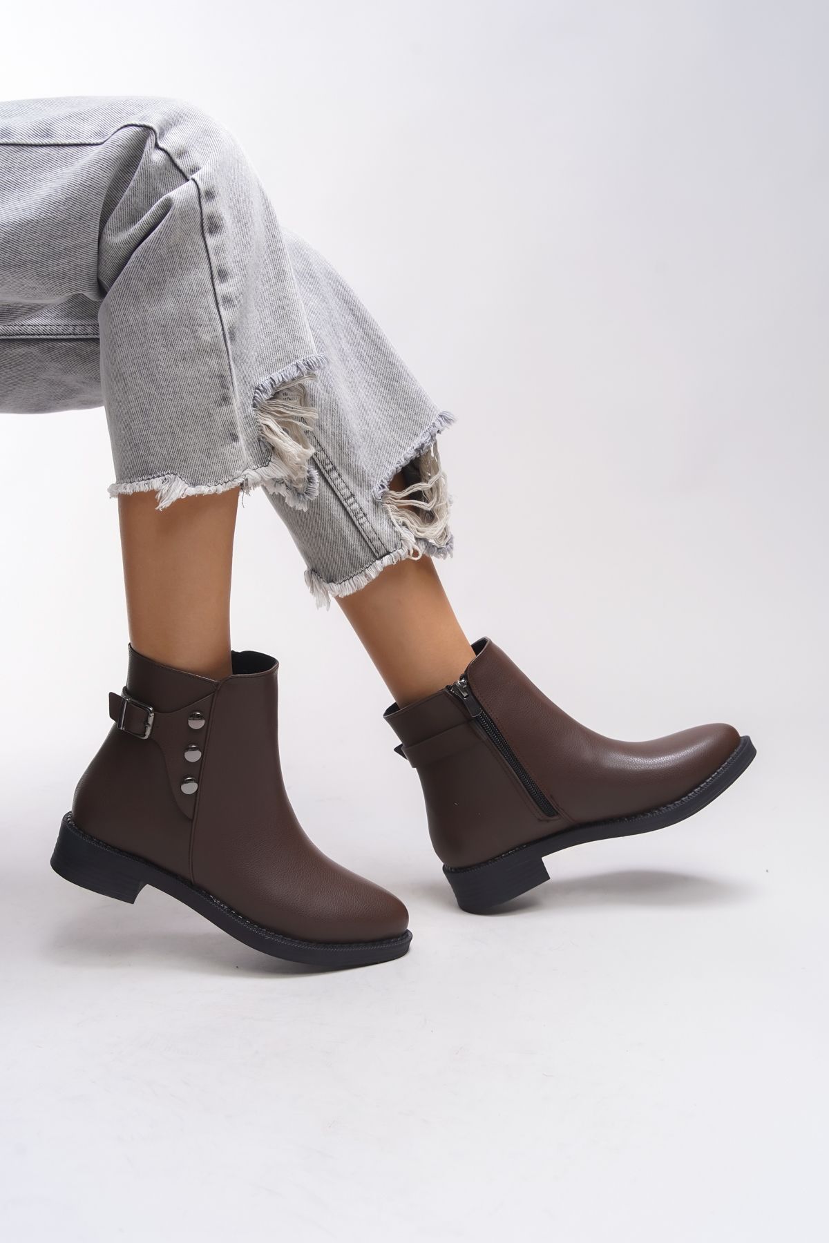 Riccon-Heshrari Women's Boots - 0012072   Model, Brown Skin 5