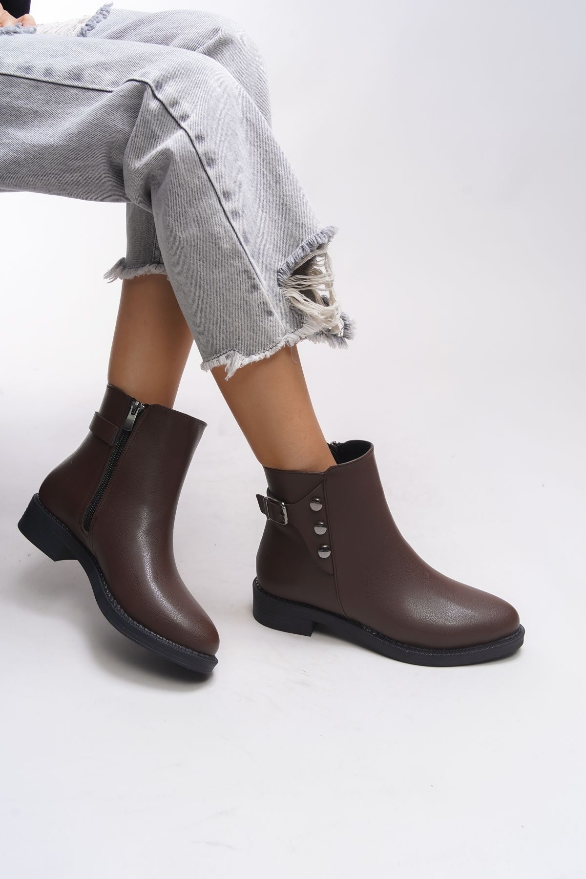 Riccon-Heshrari Women's Boots - 0012072   Model, Brown Skin 3