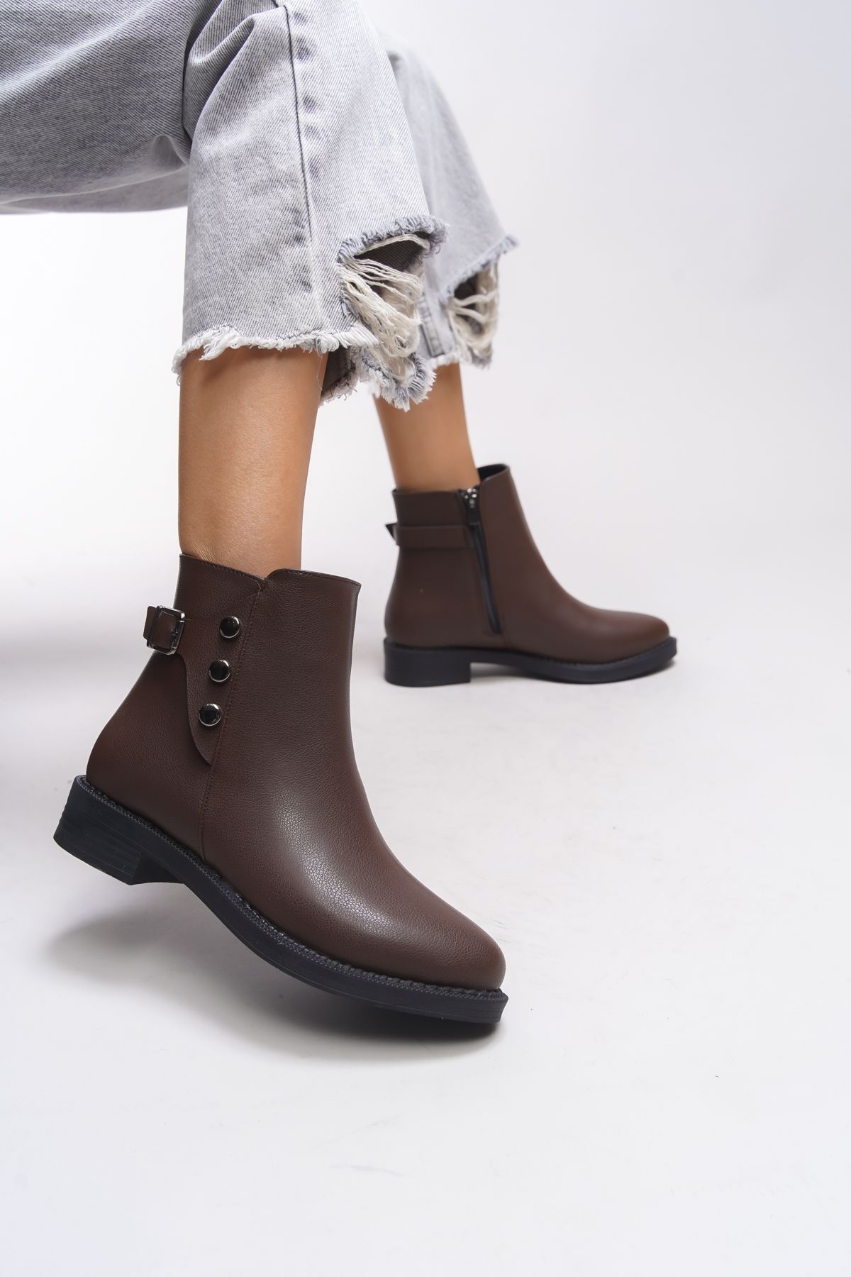 Riccon-Heshrari Women's Boots - 0012072   Model, Brown Skin 4