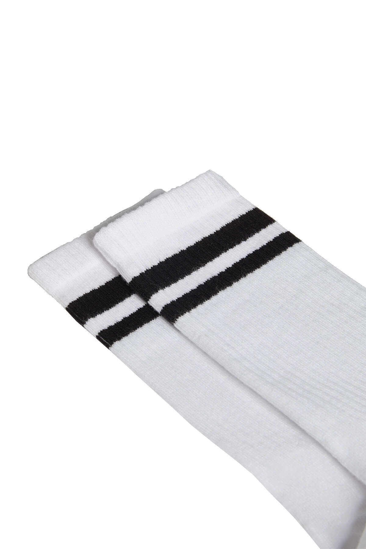 Oysho-Stripe rib classic sports socks in a cotton blend 3