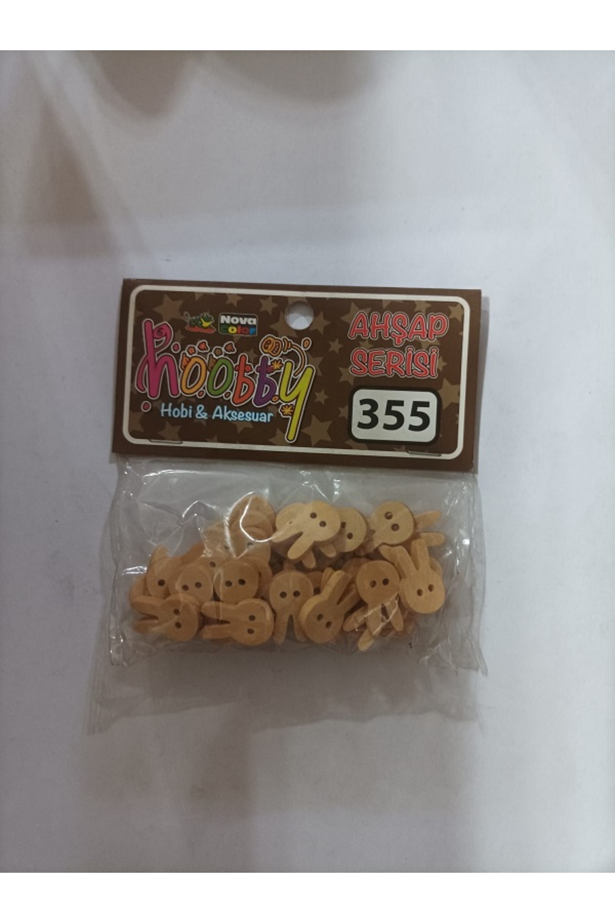 Nova Color-Wooden Patterned Button Rabbit (Large) Nc-355 (1 Pack) 1