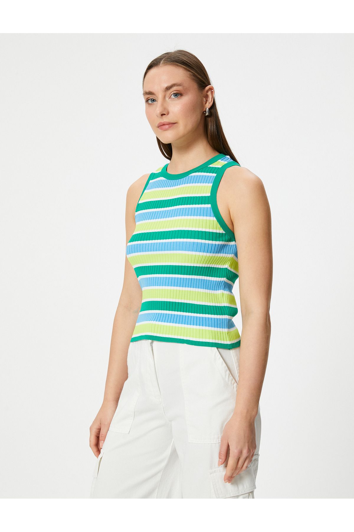 Koton-Crew Neck Ribbed Athlete 3