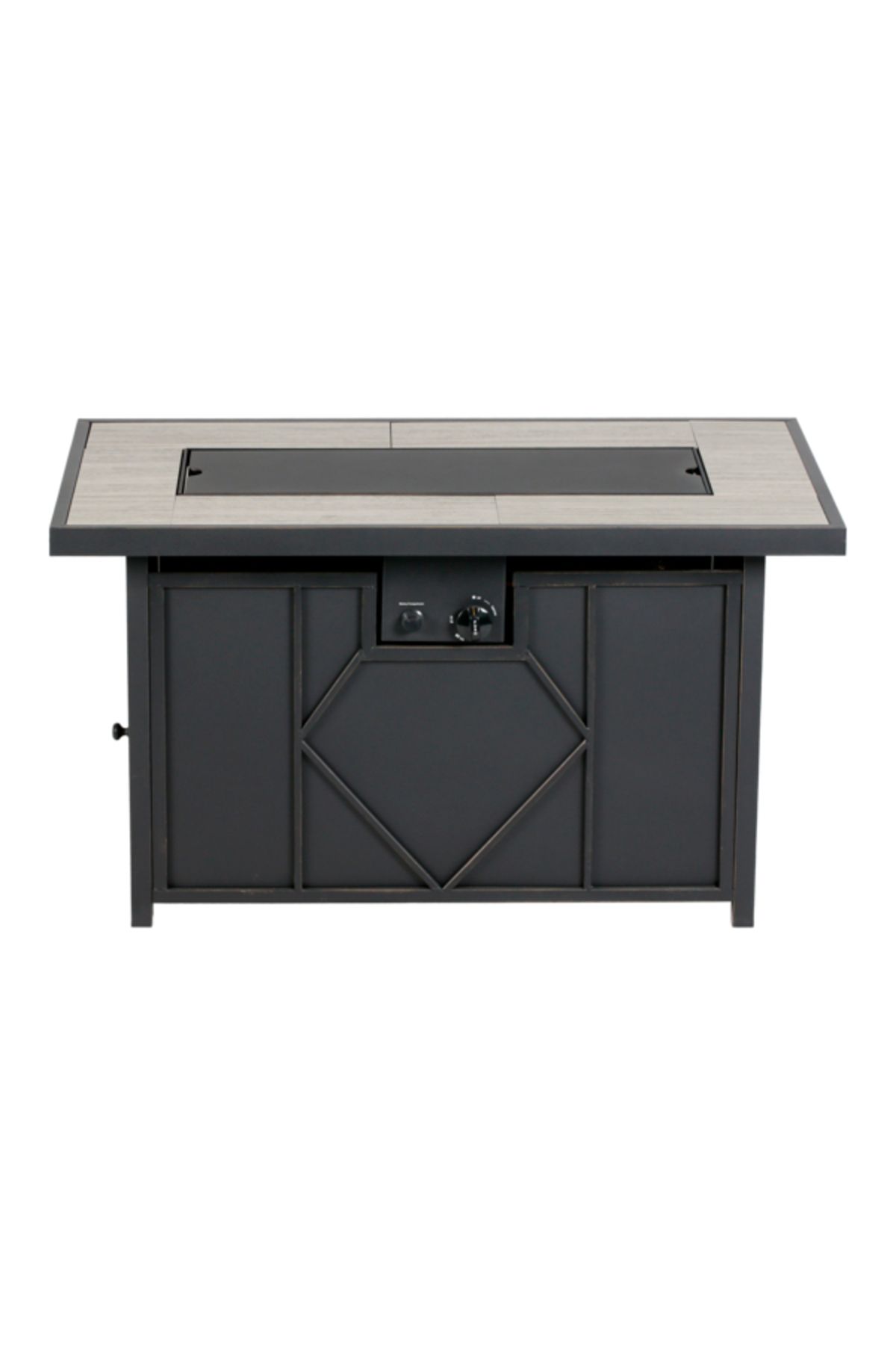 Living Accents-Rust-Resistant Rectangular Gas Fire Pit Table 42inch 1